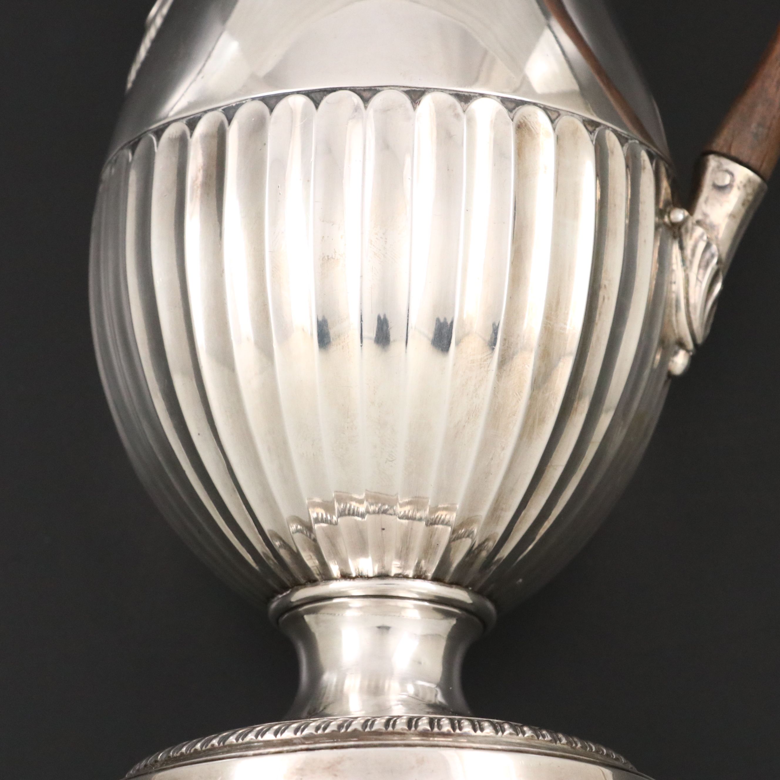 Robert Sharp George III Sterling Silver Hot Water Pot, 1796