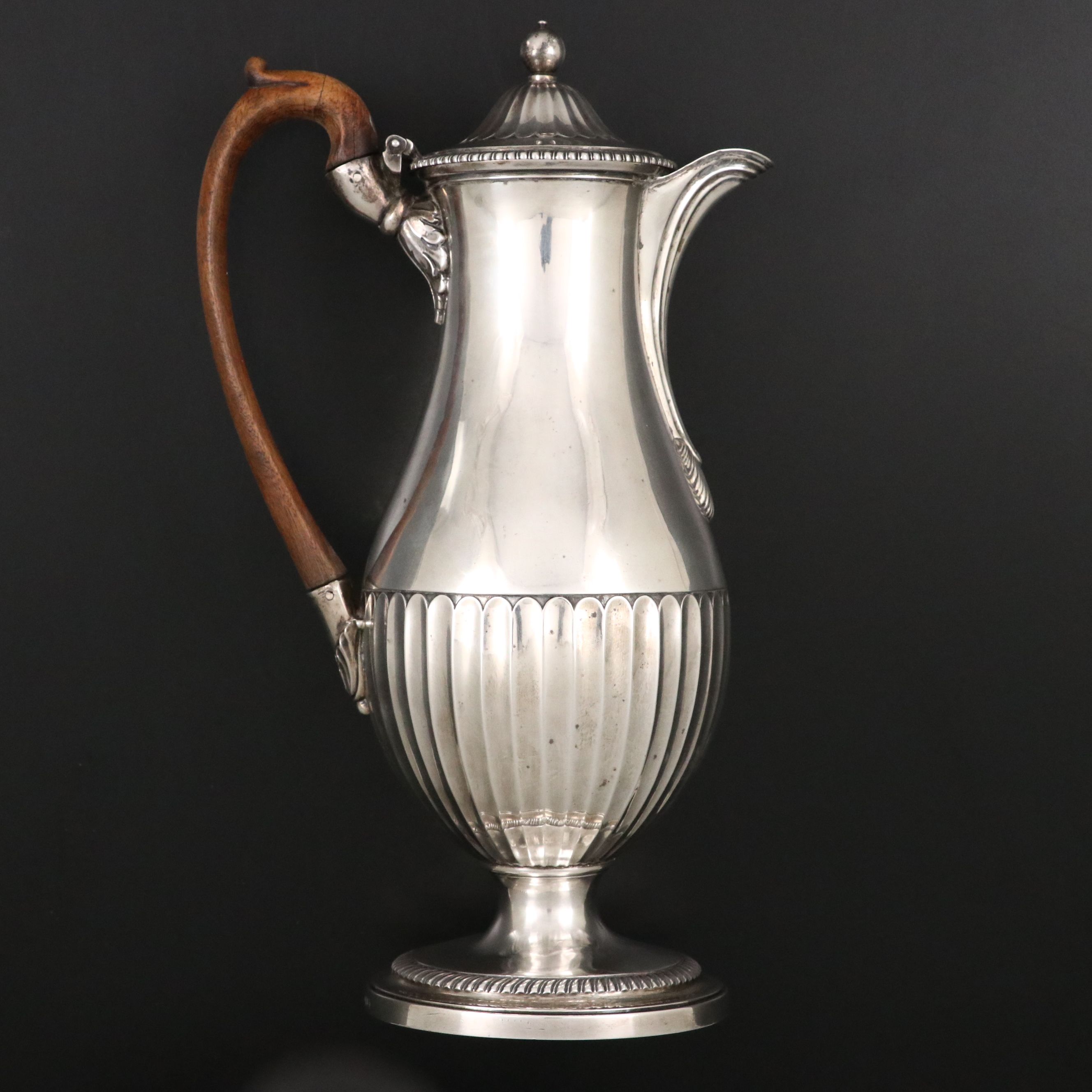 Robert Sharp George III Sterling Silver Hot Water Pot, 1796