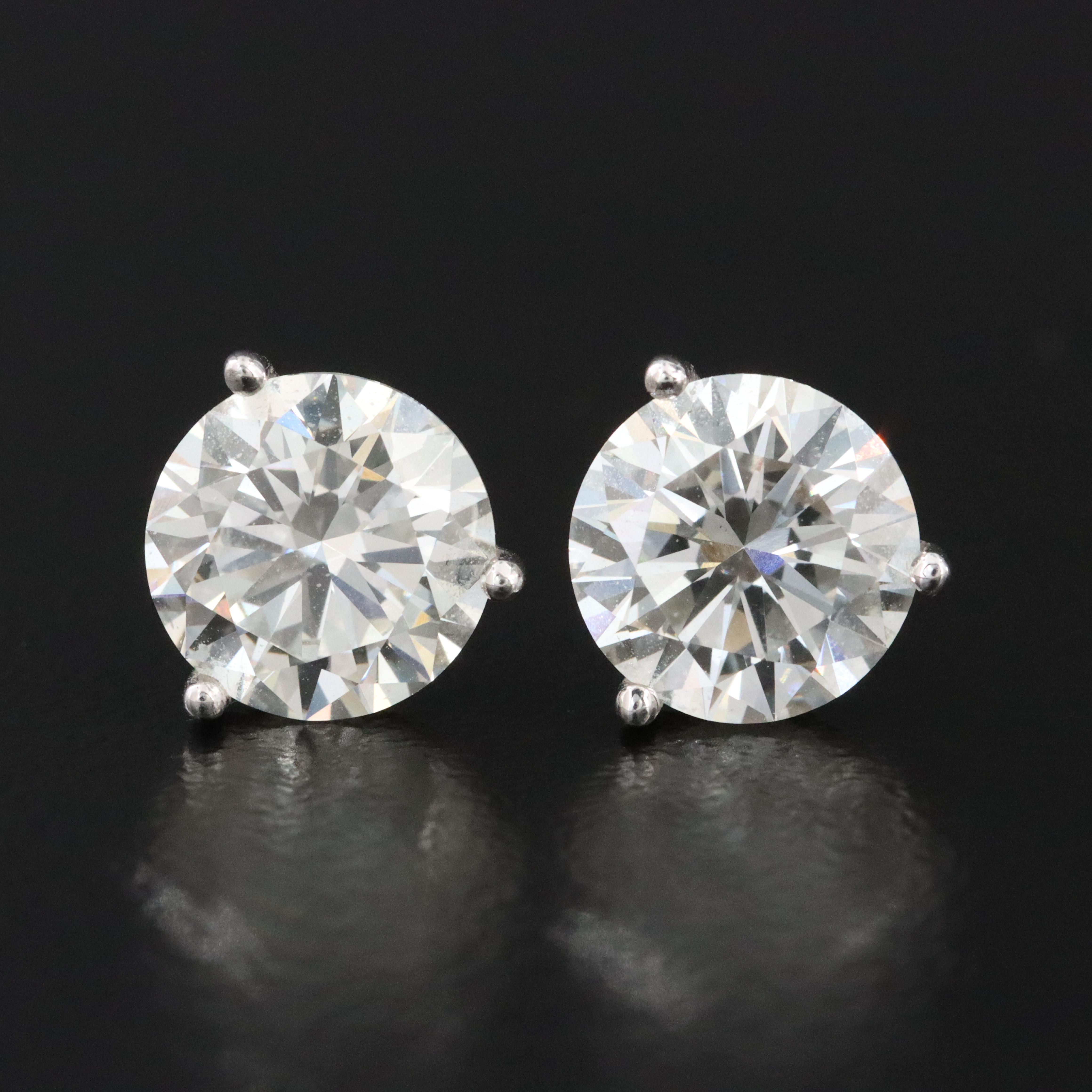 14K 4.00 CTW Lab Grown Diamond Solitaire Stud Earrings