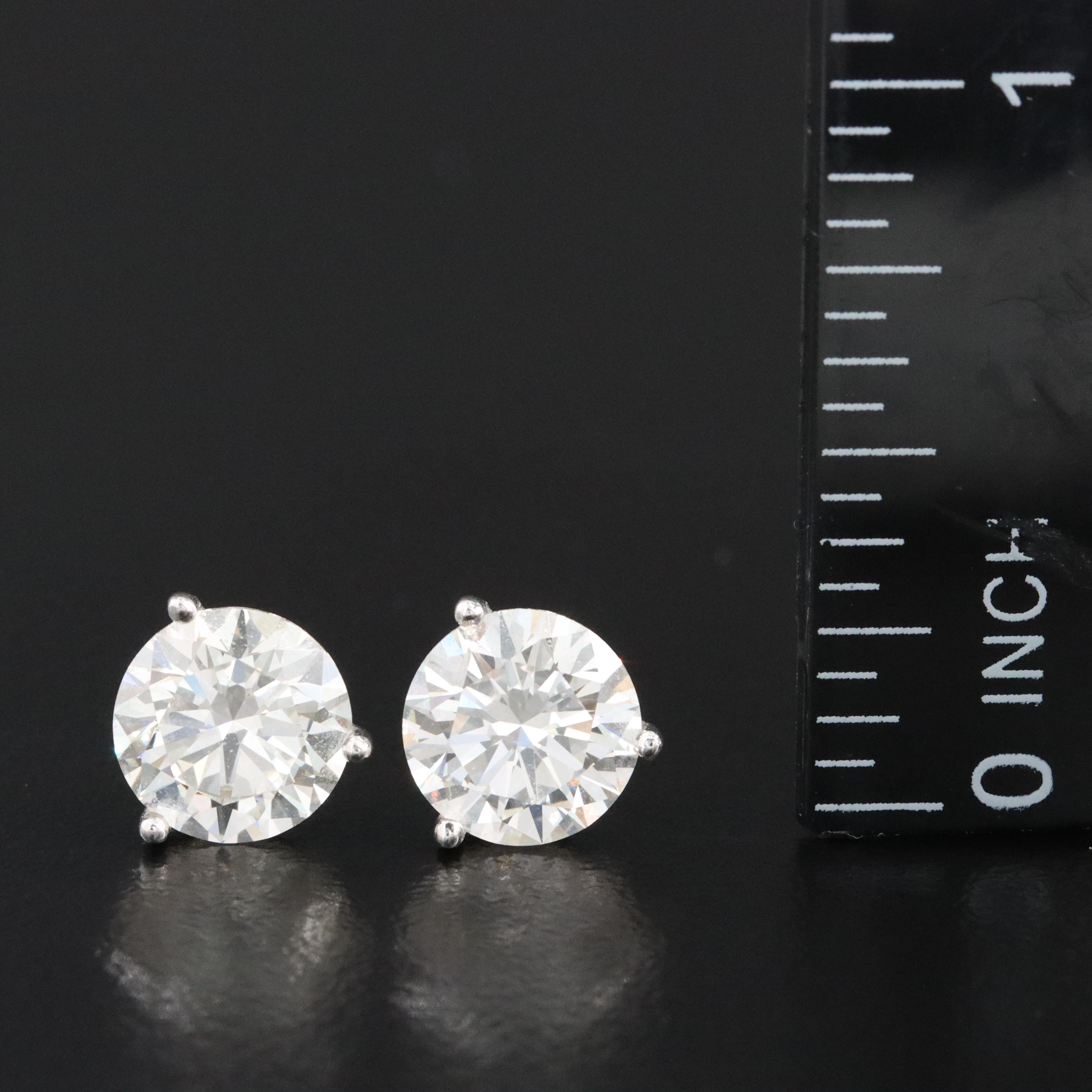 14K 4.00 CTW Lab Grown Diamond Solitaire Stud Earrings