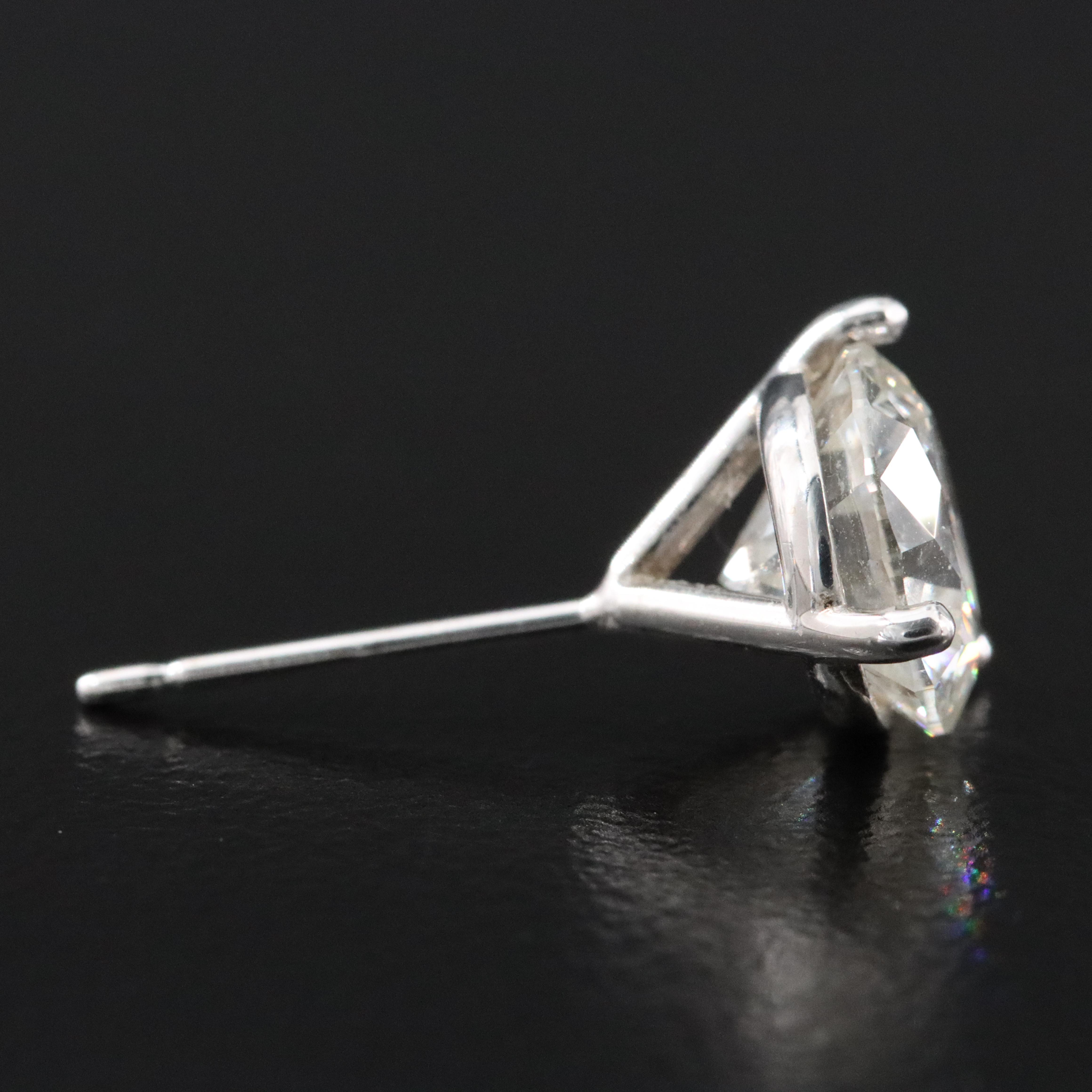 14K 4.00 CTW Lab Grown Diamond Solitaire Stud Earrings