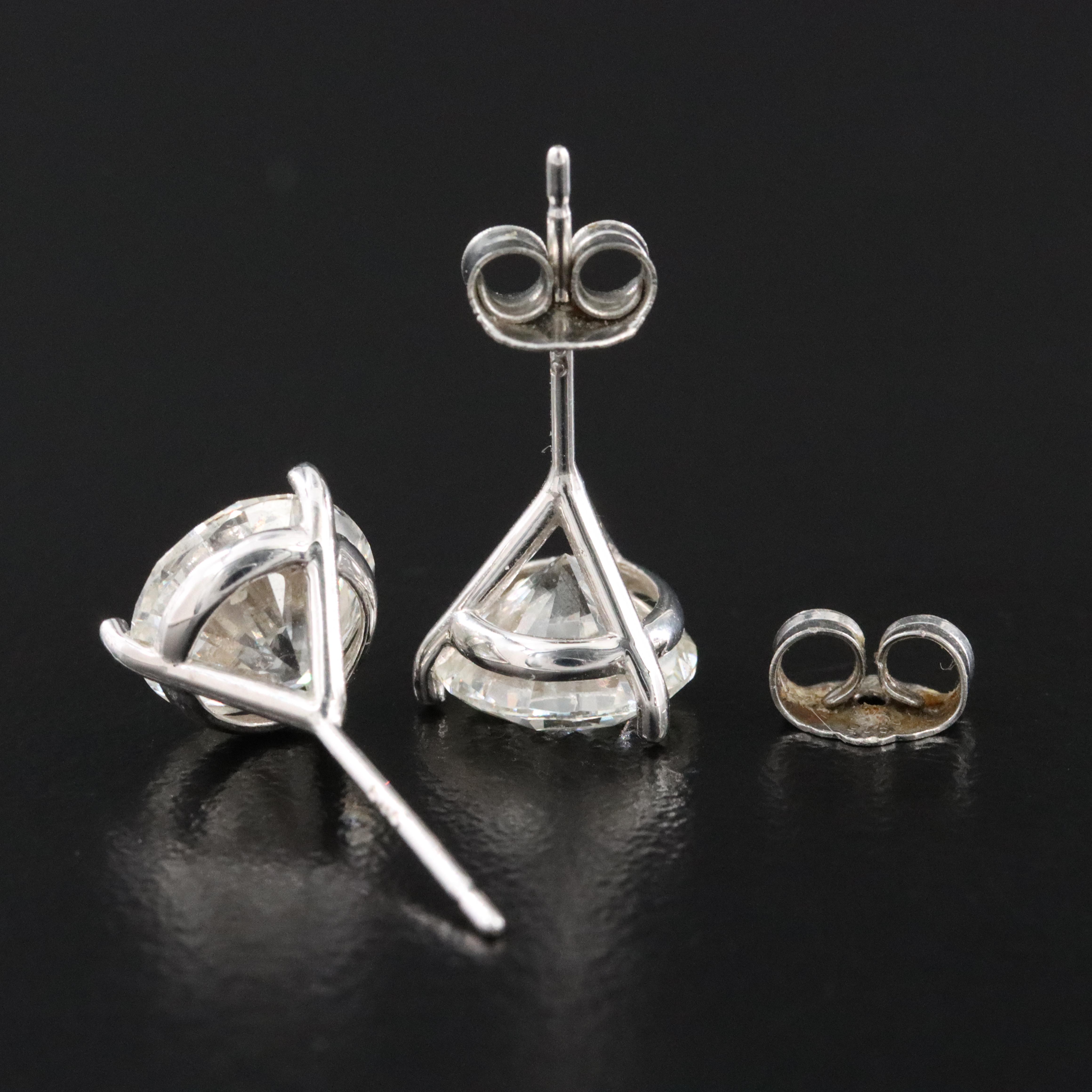 14K 4.00 CTW Lab Grown Diamond Solitaire Stud Earrings