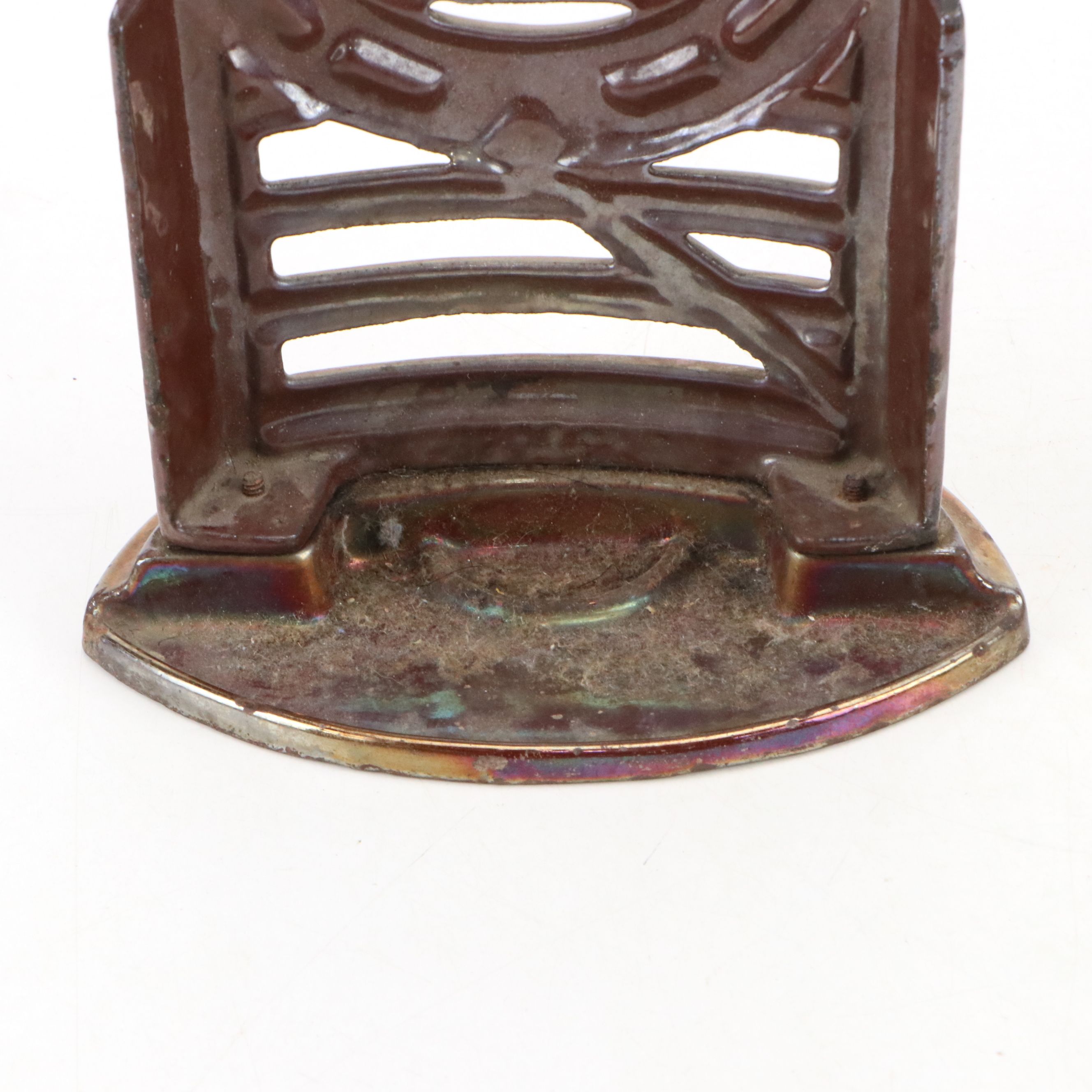 Mid Century Cast Metal Fox Hunter Fire Tool Holder, Mid-20th Century