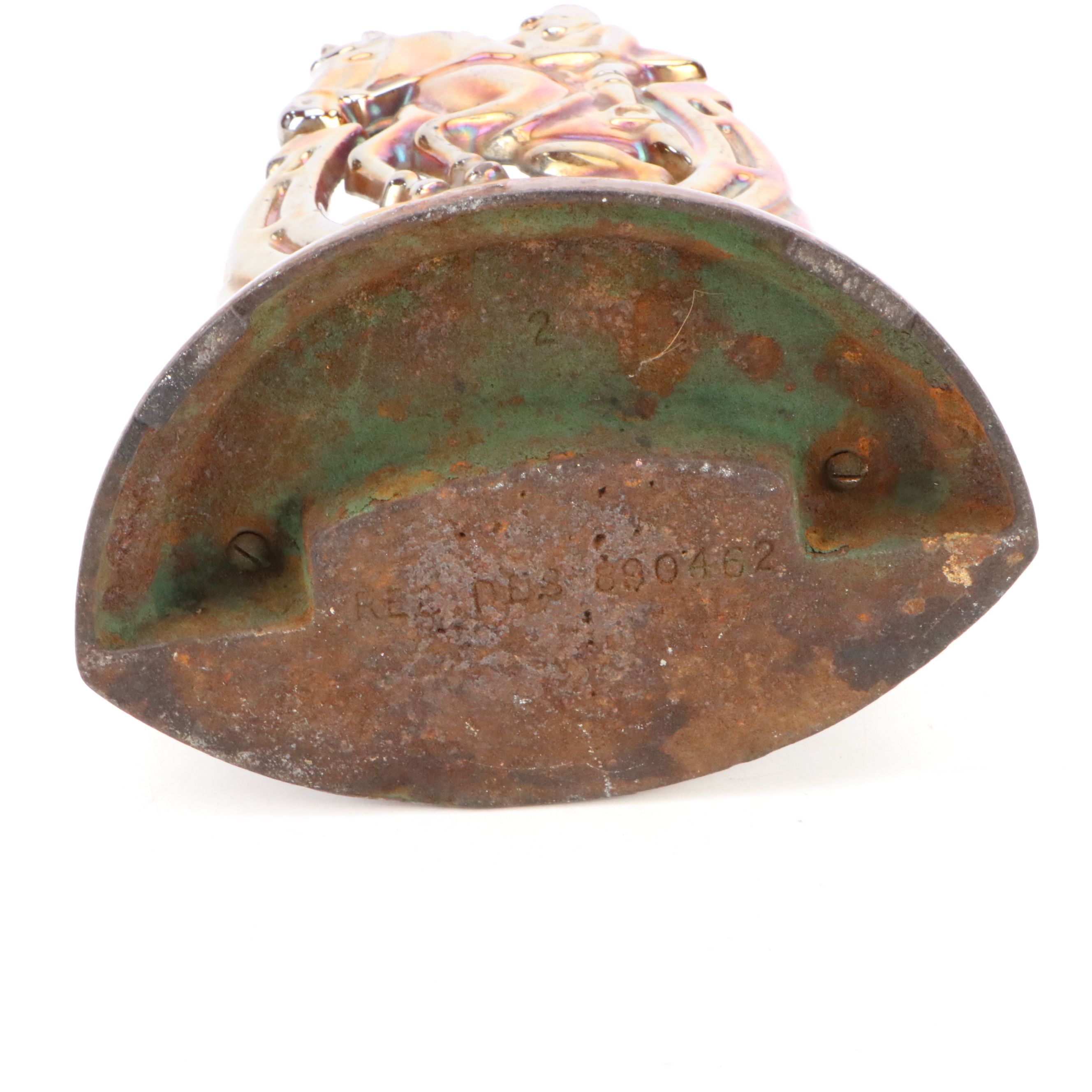 Mid Century Cast Metal Fox Hunter Fire Tool Holder, Mid-20th Century