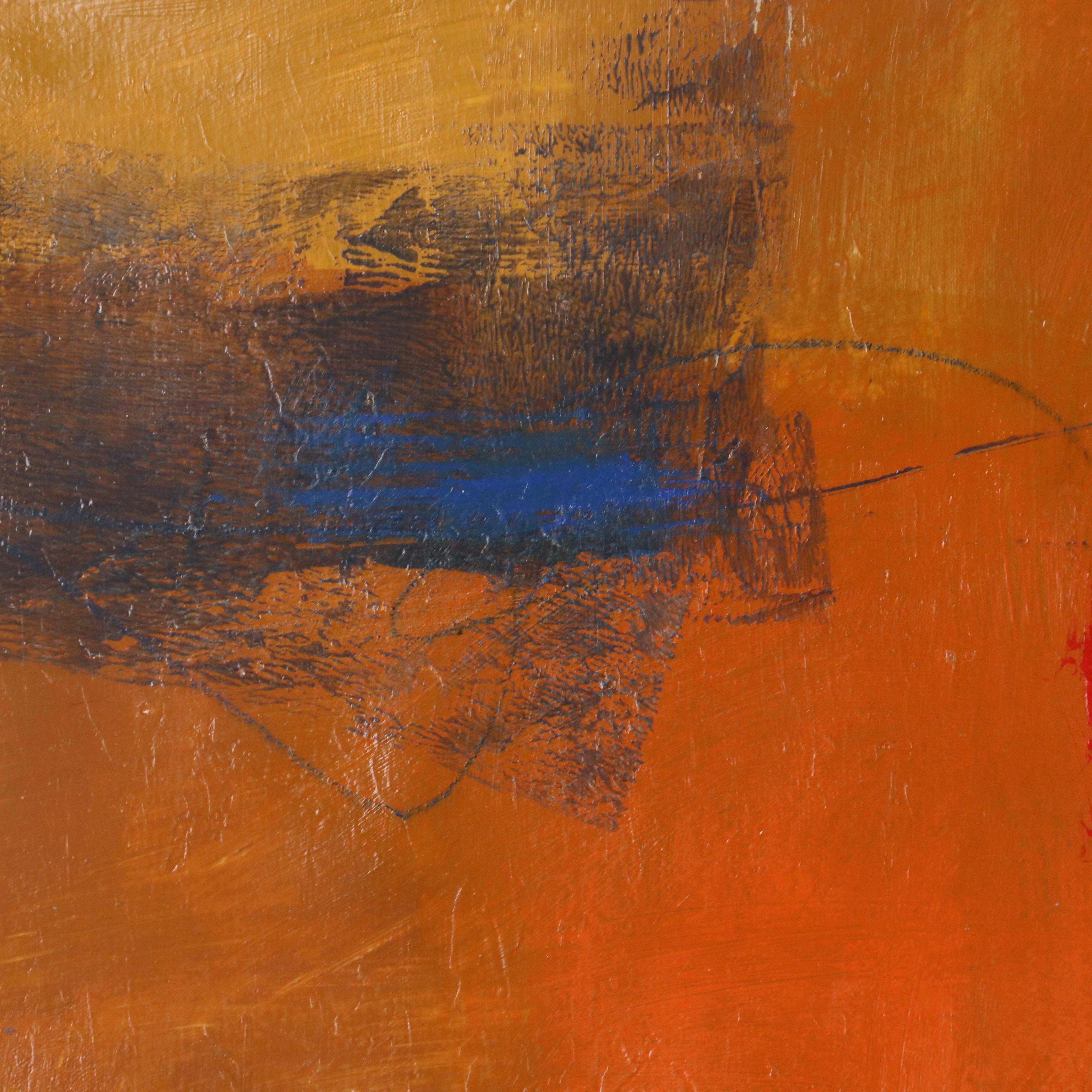 Ursula J. Brenner Abstract Mixed Media Painting, 21st Century