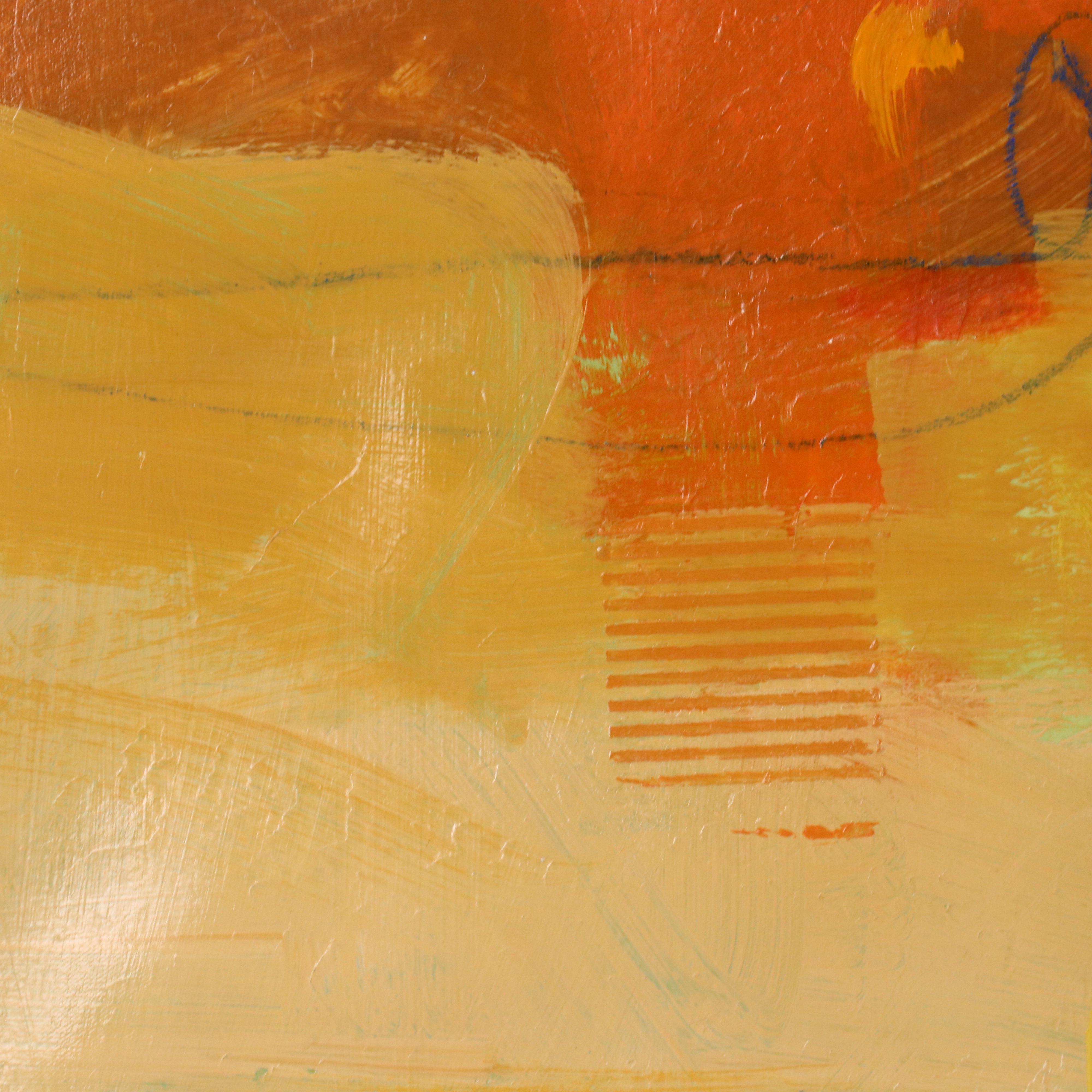 Ursula J. Brenner Abstract Mixed Media Painting, 21st Century