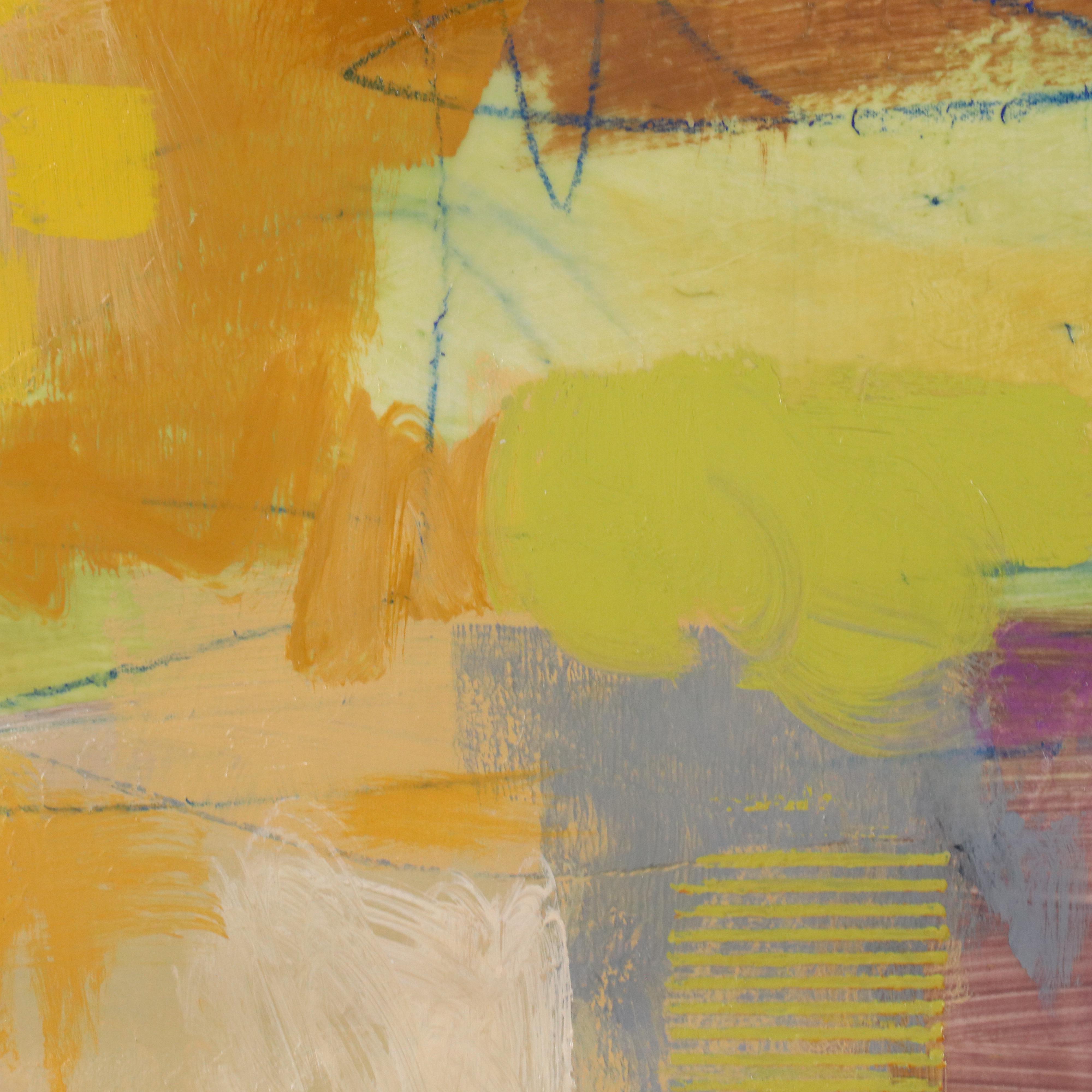 Ursula J. Brenner Abstract Mixed Media Painting, 21st Century