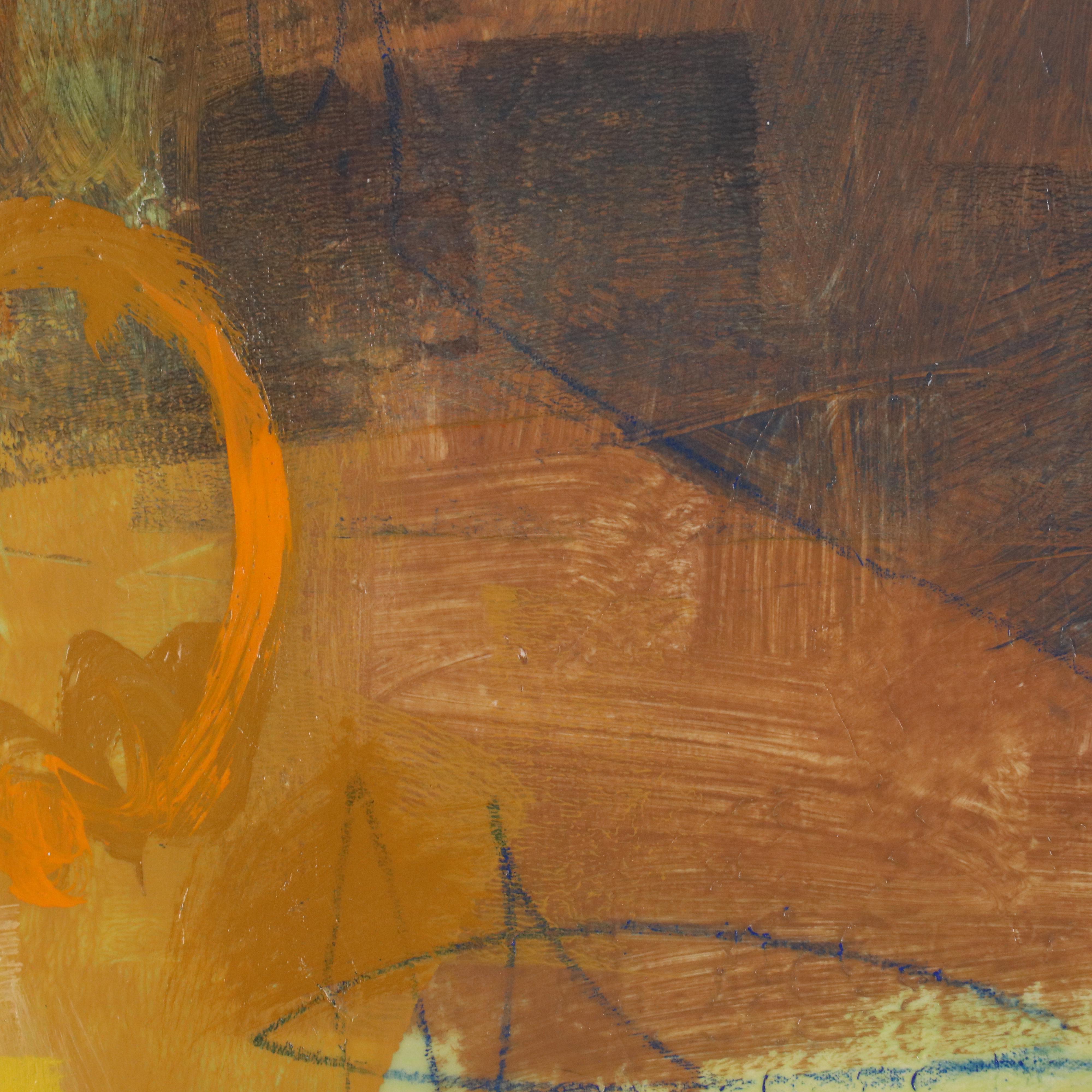 Ursula J. Brenner Abstract Mixed Media Painting, 21st Century