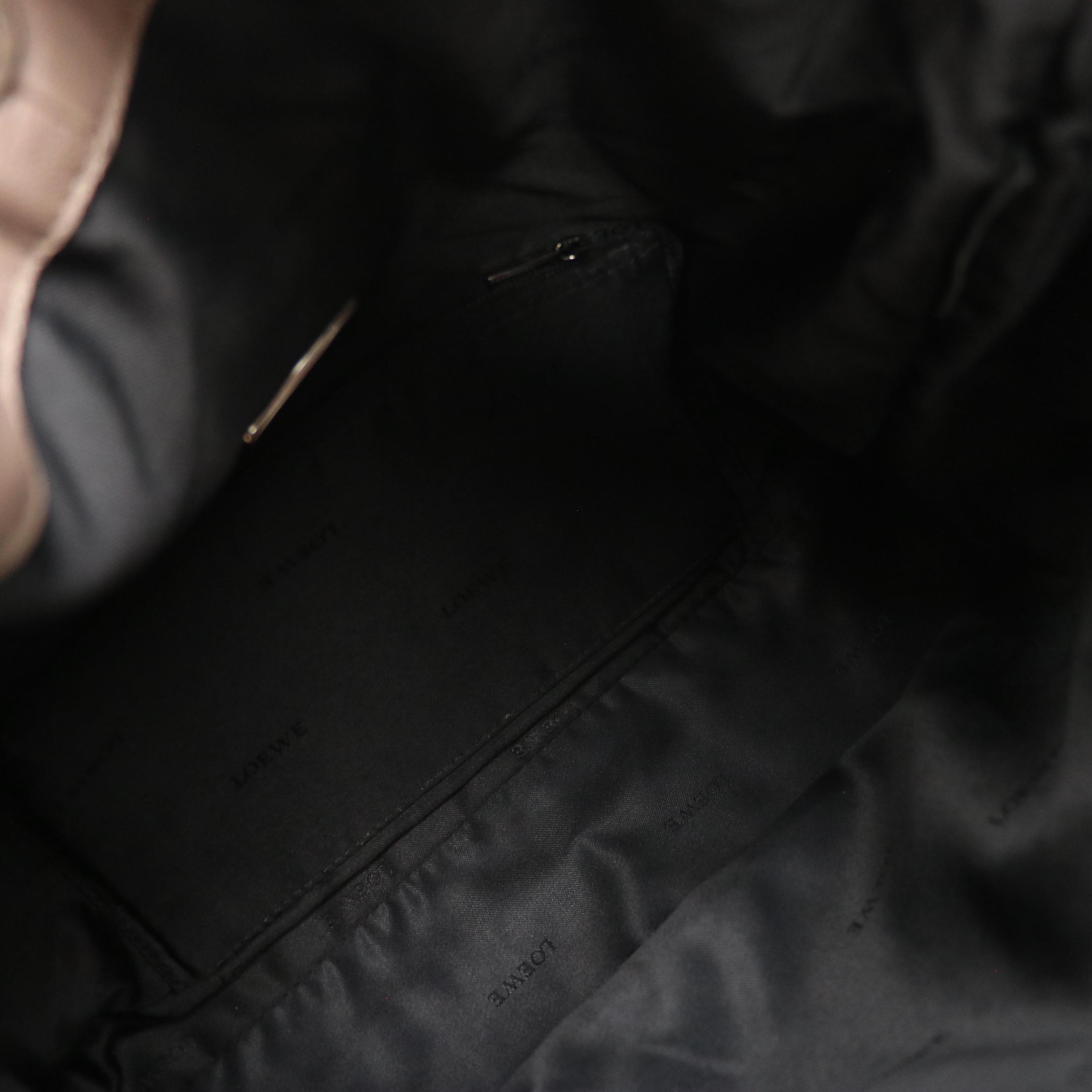 Loewe Shoulder Tote in Taupe Lambskin Leather