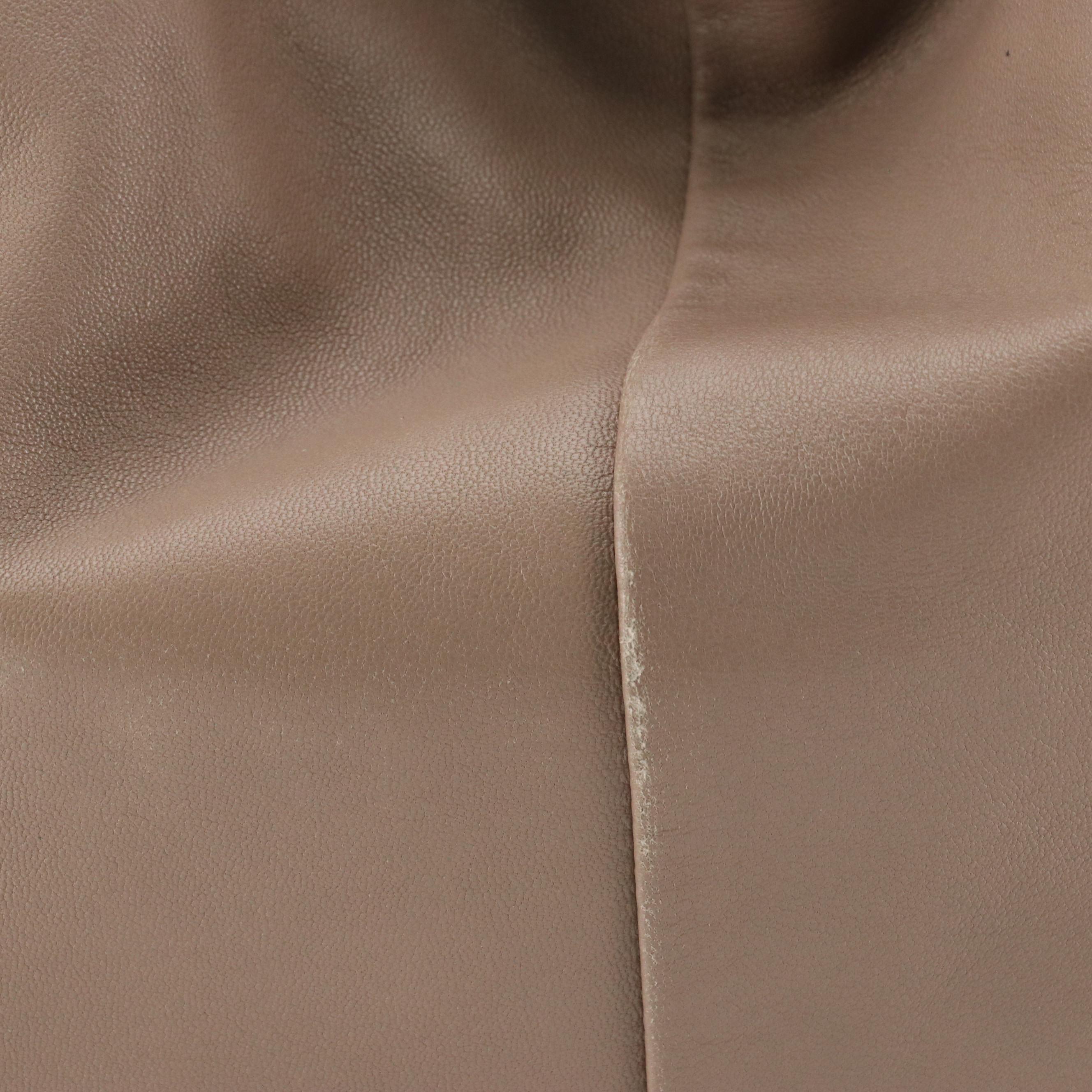 Loewe Shoulder Tote in Taupe Lambskin Leather