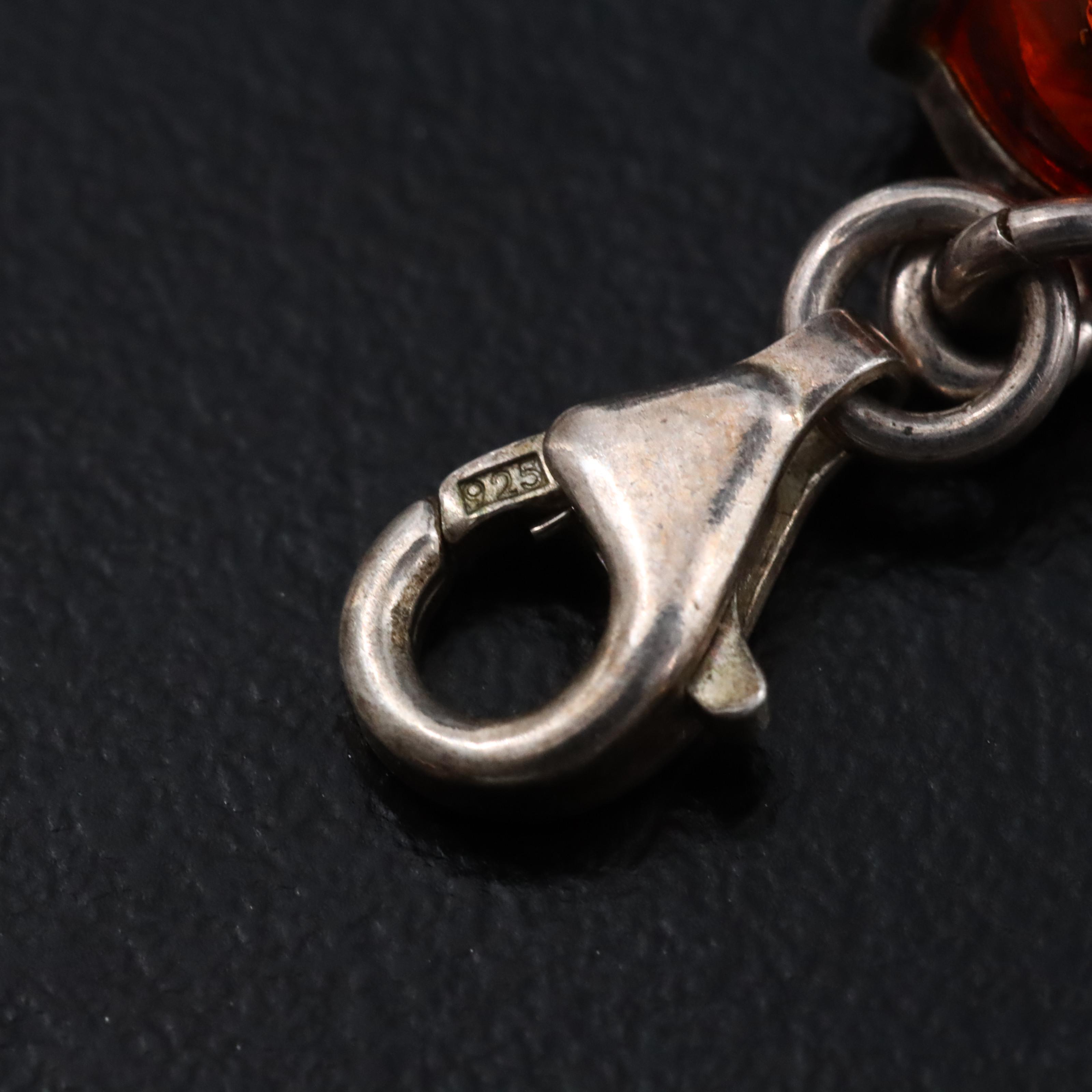 Sterling Amber Bracelet