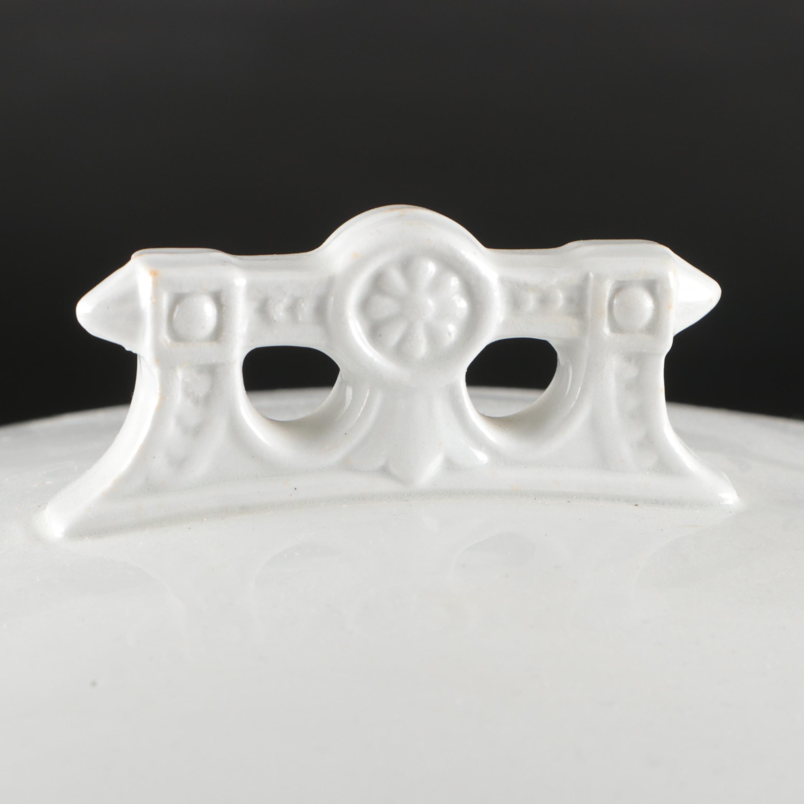 Thomas Elsmore & Son Porcelain Tureen with Ladle, Late 19th Century