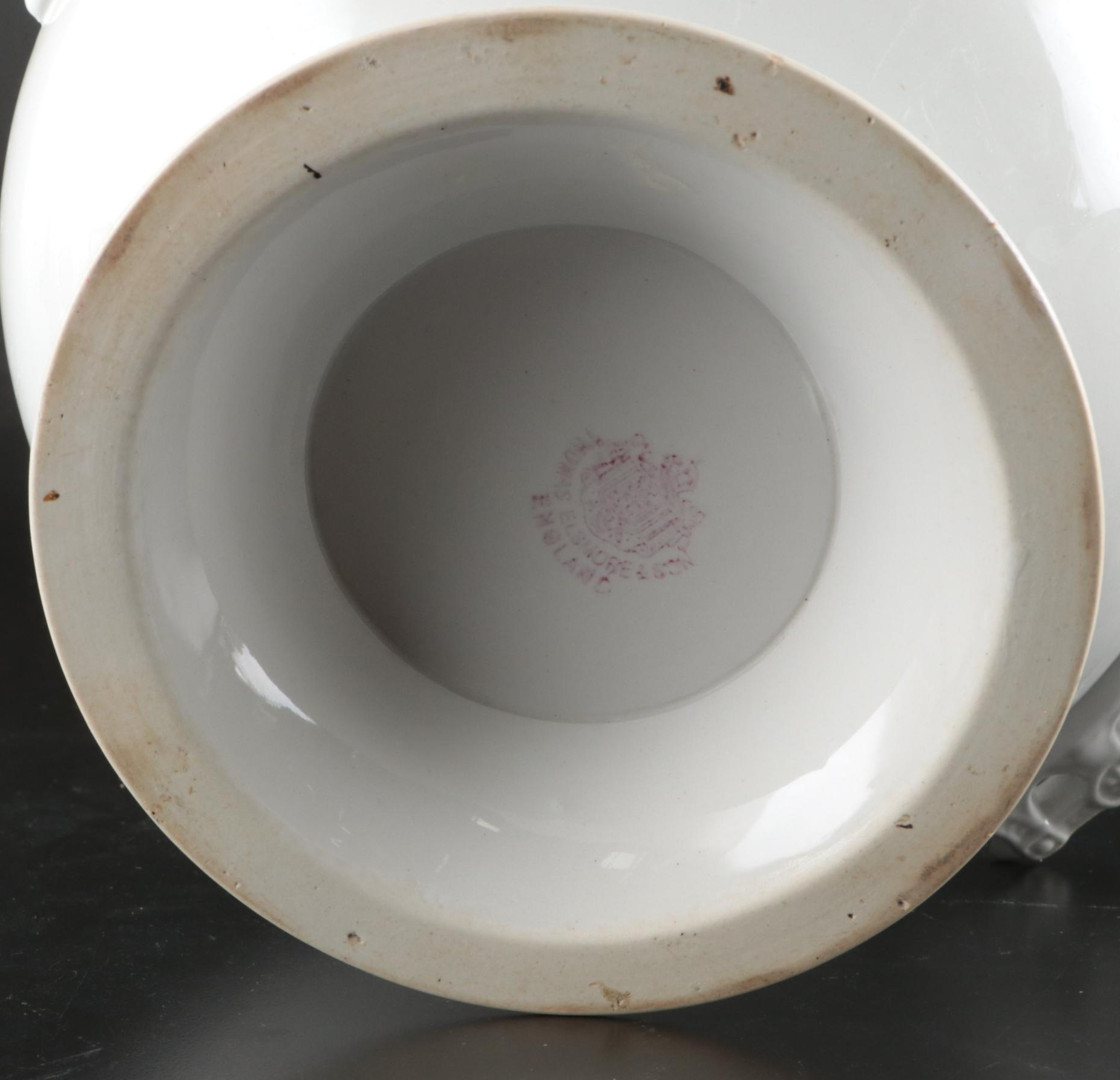 Thomas Elsmore & Son Porcelain Tureen with Ladle, Late 19th Century