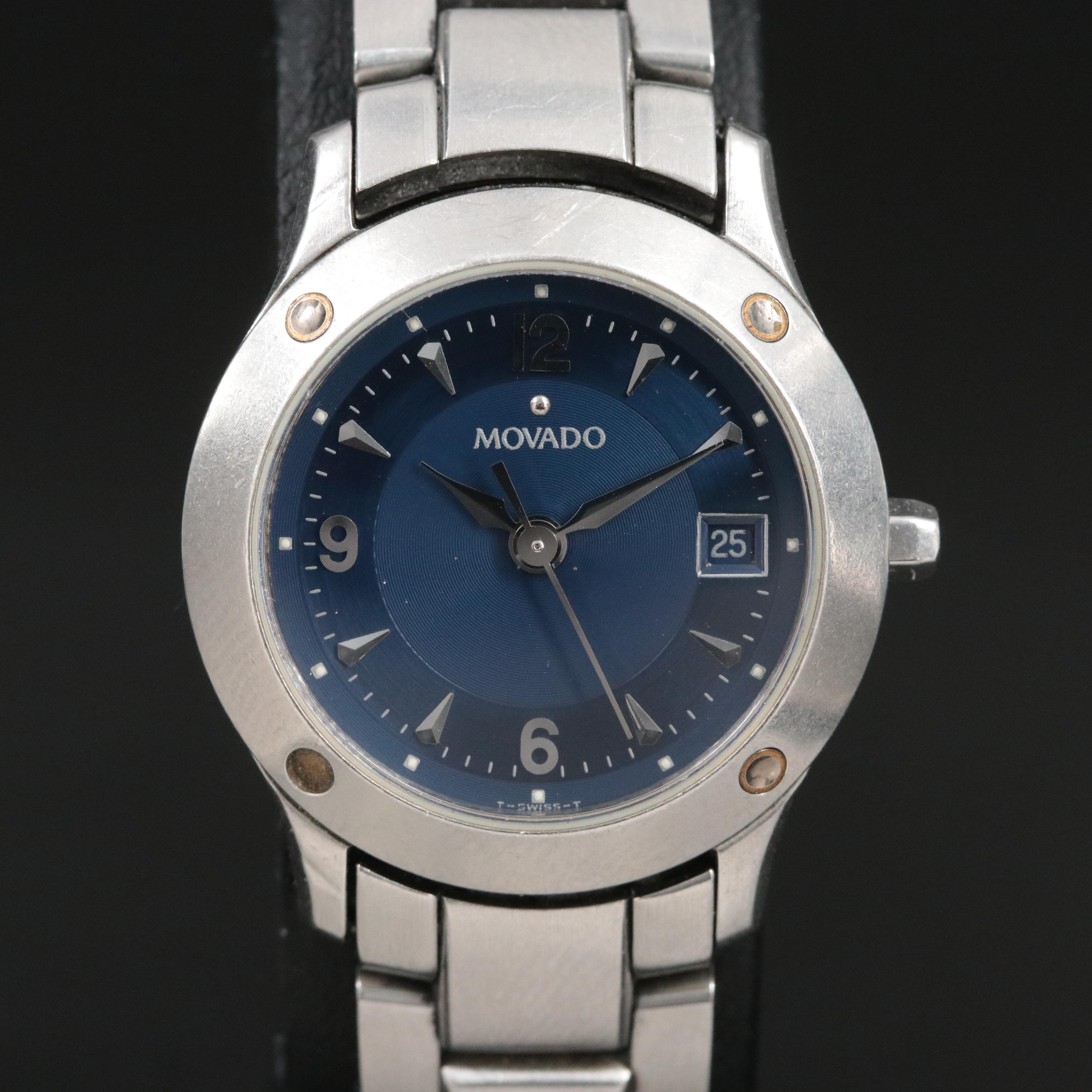 Movado Blue Dial Quartz Watch