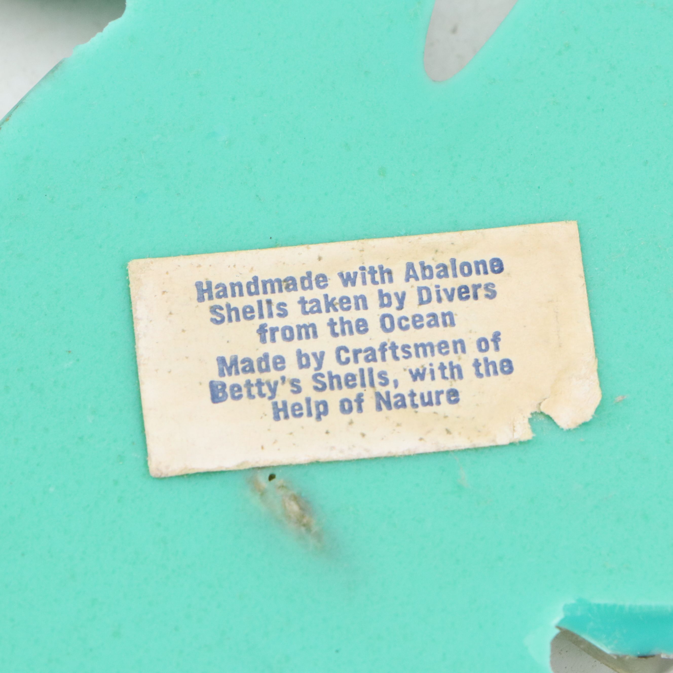 Mid Century Modern Acrylic and Abalone Seahorse Wall Décor, Mid to Late 20th C.