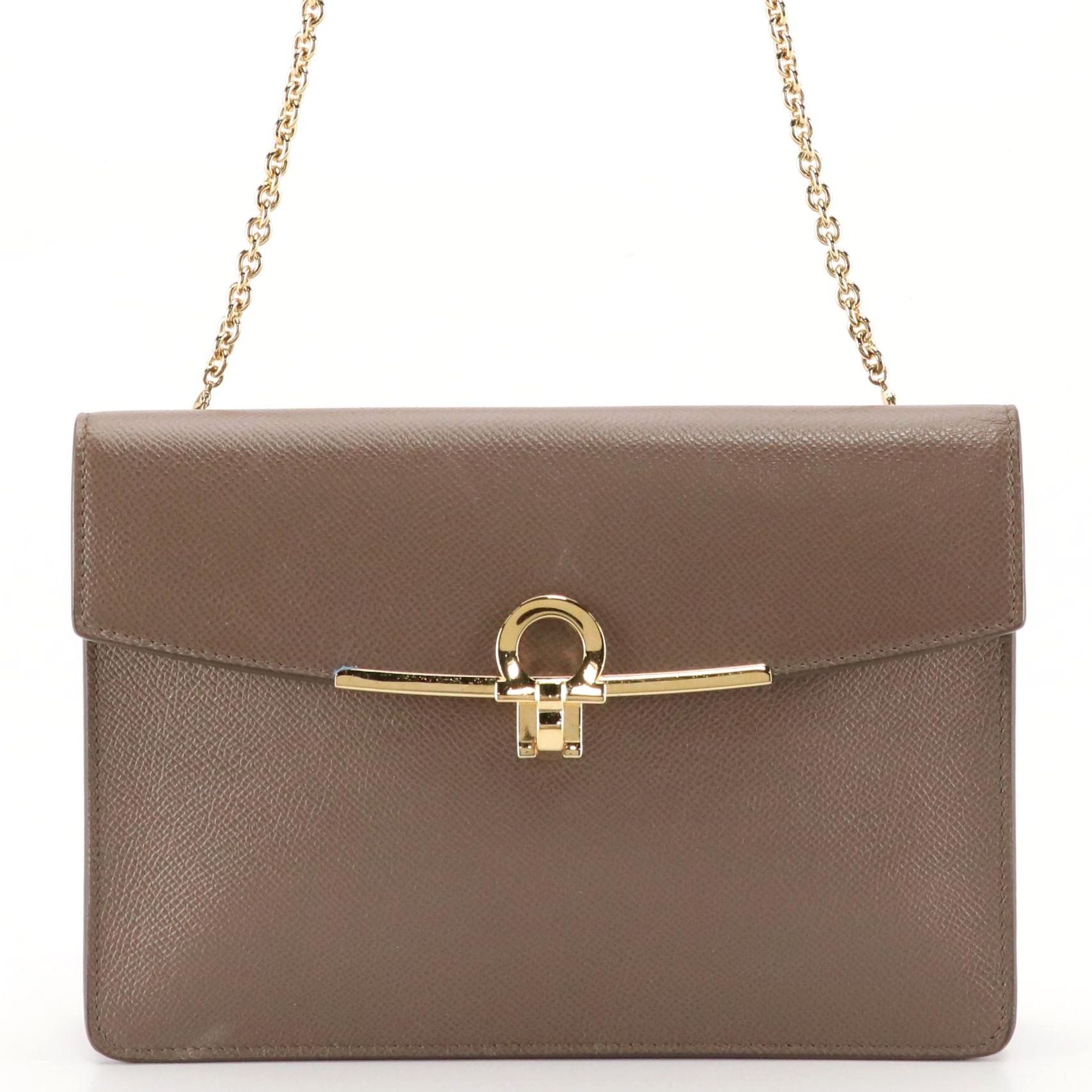 Salvatore Ferragamo Gancini Crossbody Chain Bag in Leather