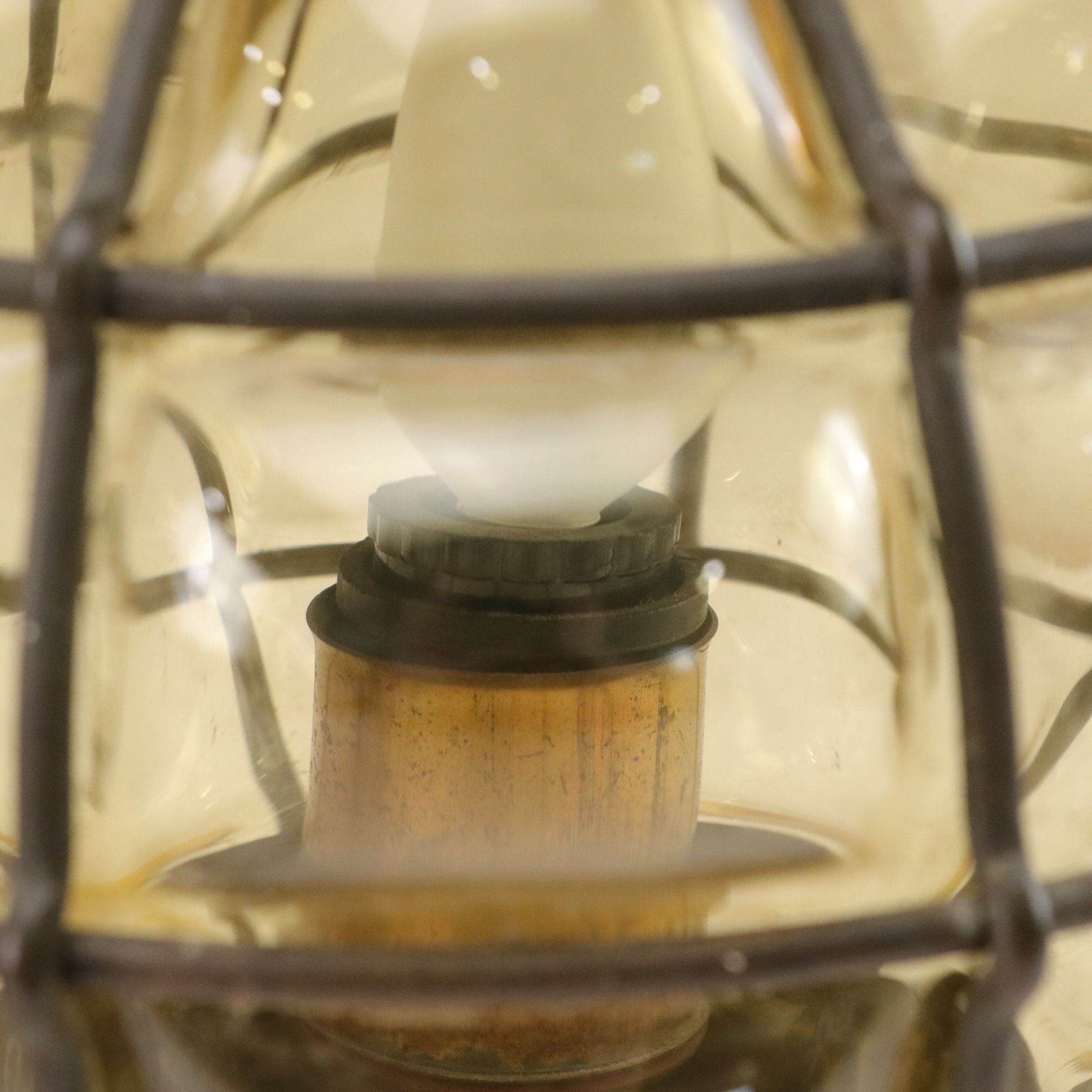 Mexican Style Bubble Glass Caged Lantern Wall Lights