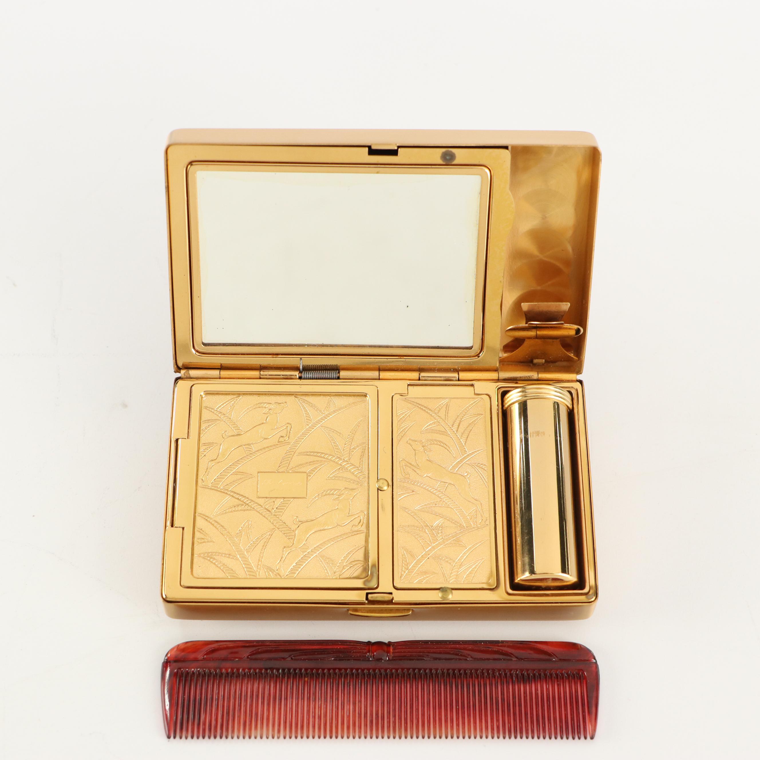Elgin American Art Deco Miniaudiere with The Queen's Silver Jubilee Plate