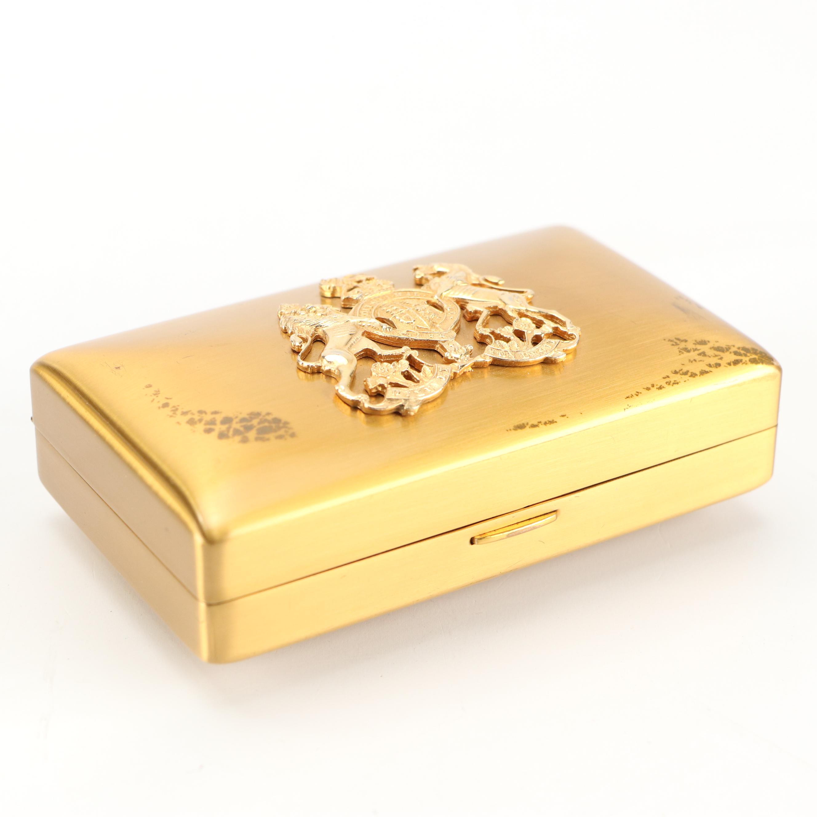 Elgin American Art Deco Miniaudiere with The Queen's Silver Jubilee Plate