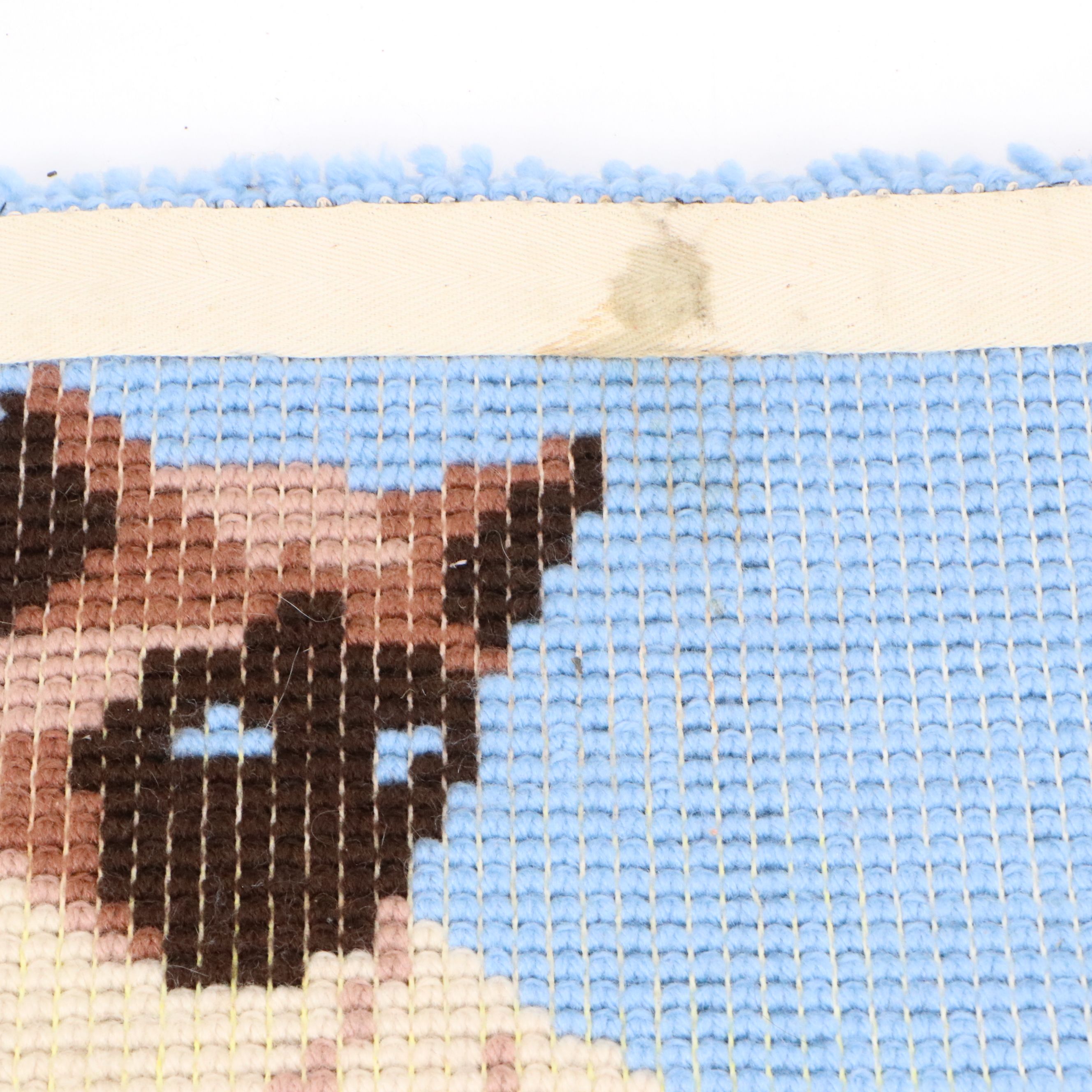 1'9 x 2'2 Latch Hook Siamese Cat Pictorial Accent Rug