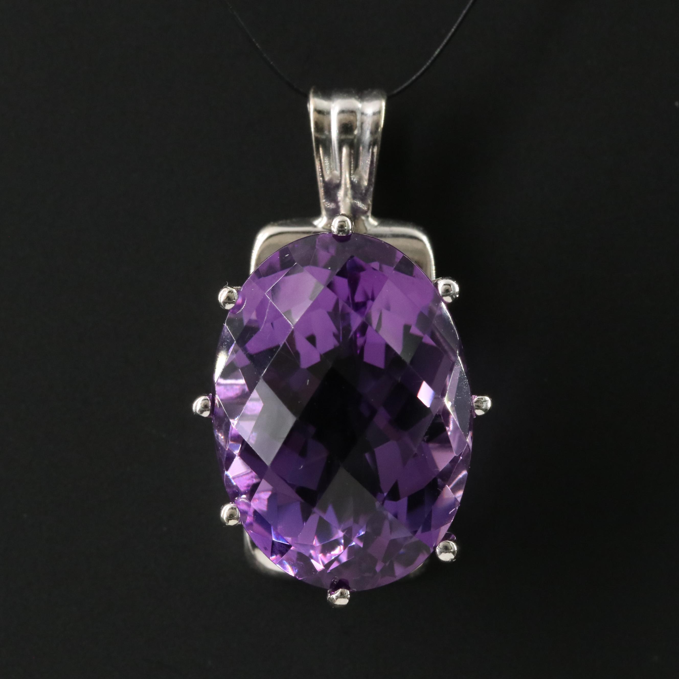 14K 14.23 CT Amethyst Pendant