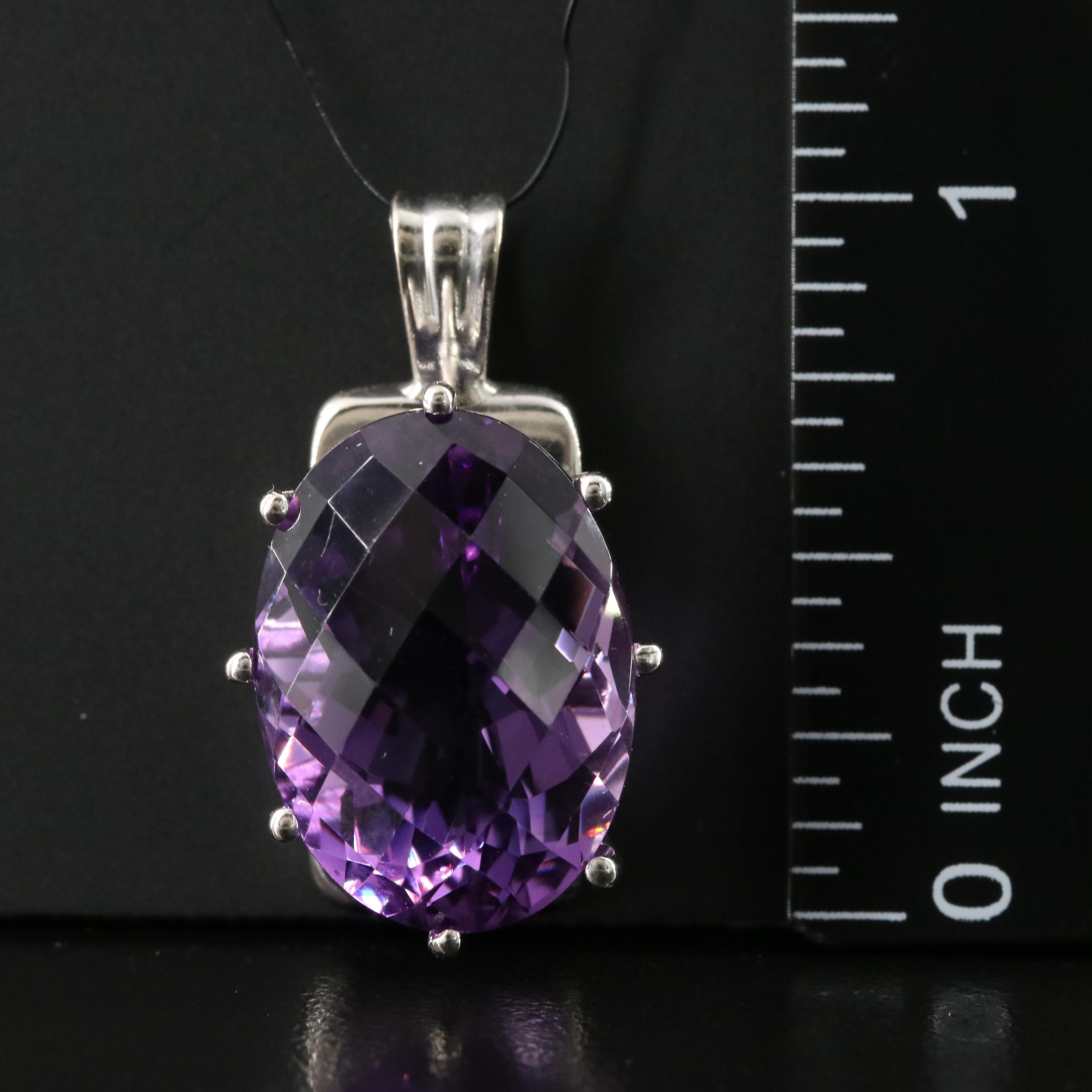 14K 14.23 CT Amethyst Pendant