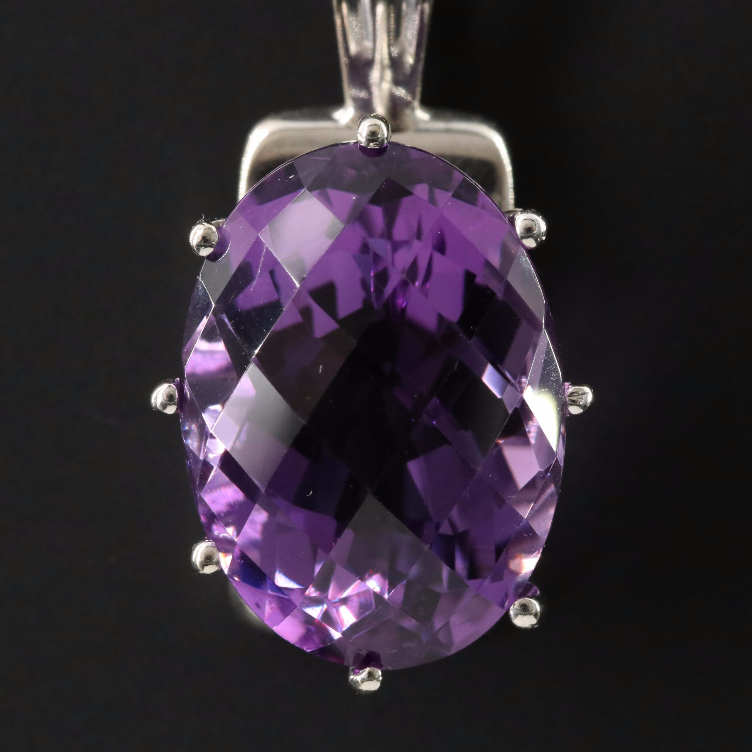 14K 14.23 CT Amethyst Pendant