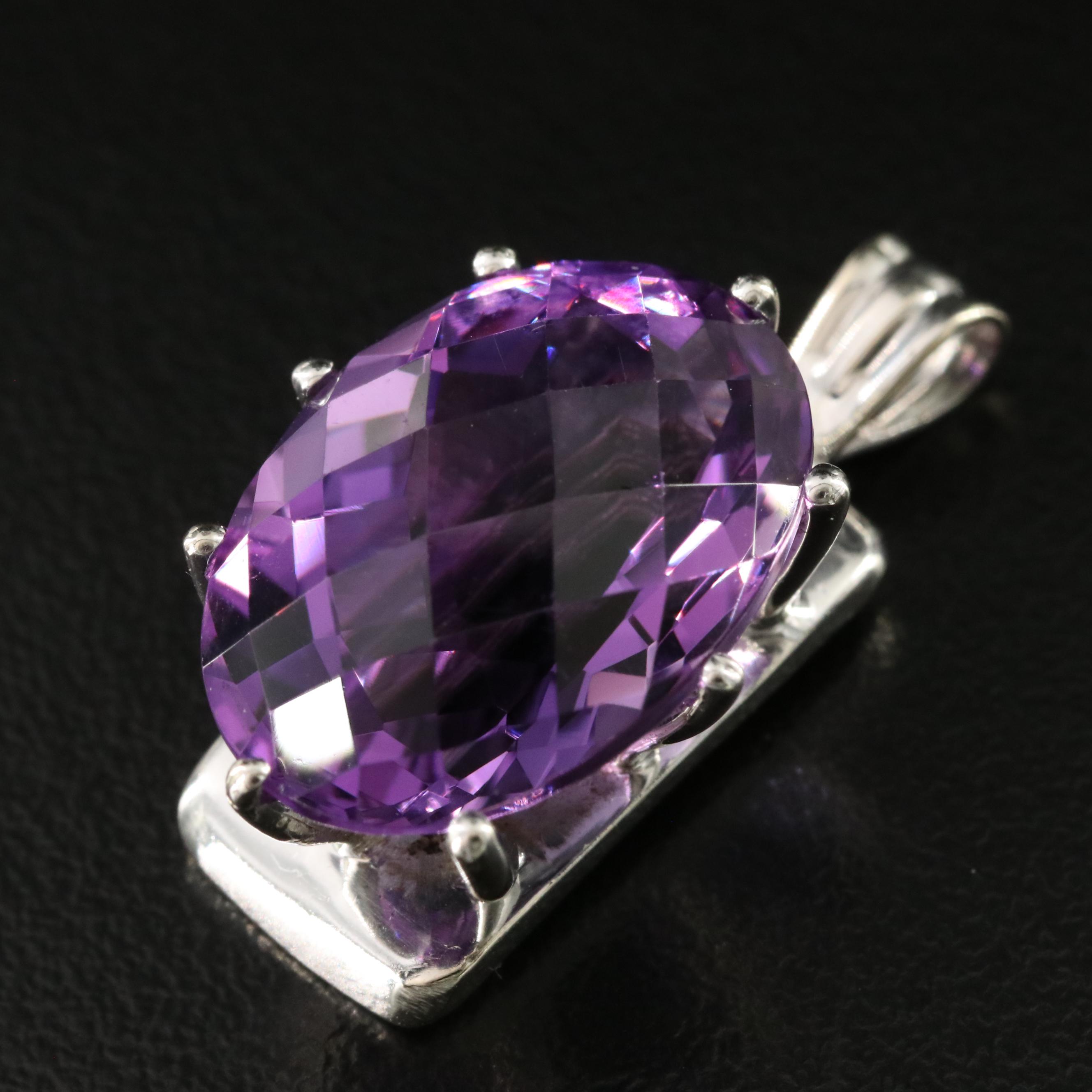 14K 14.23 CT Amethyst Pendant