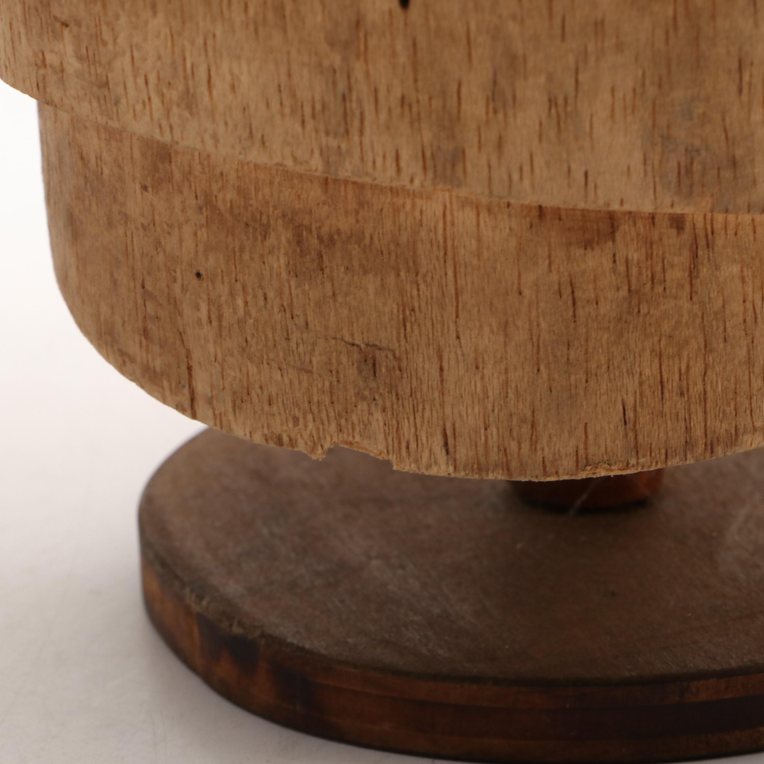 Midwest H.B.& D. Millinery Hat Blocks With Wig Stand, Early/Mid-20th Century