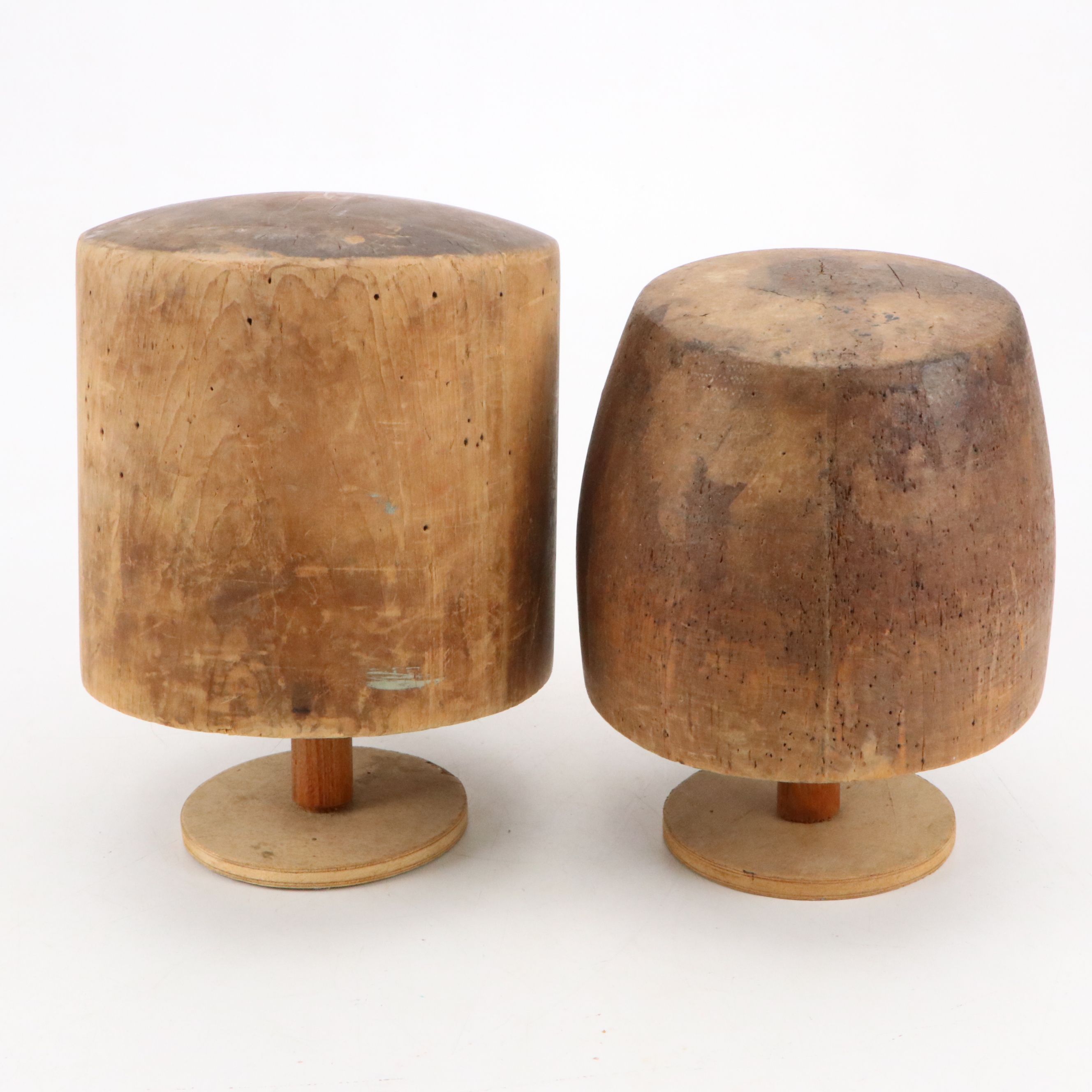 Wooden Hat Blocks, Early to Mid-20th Century