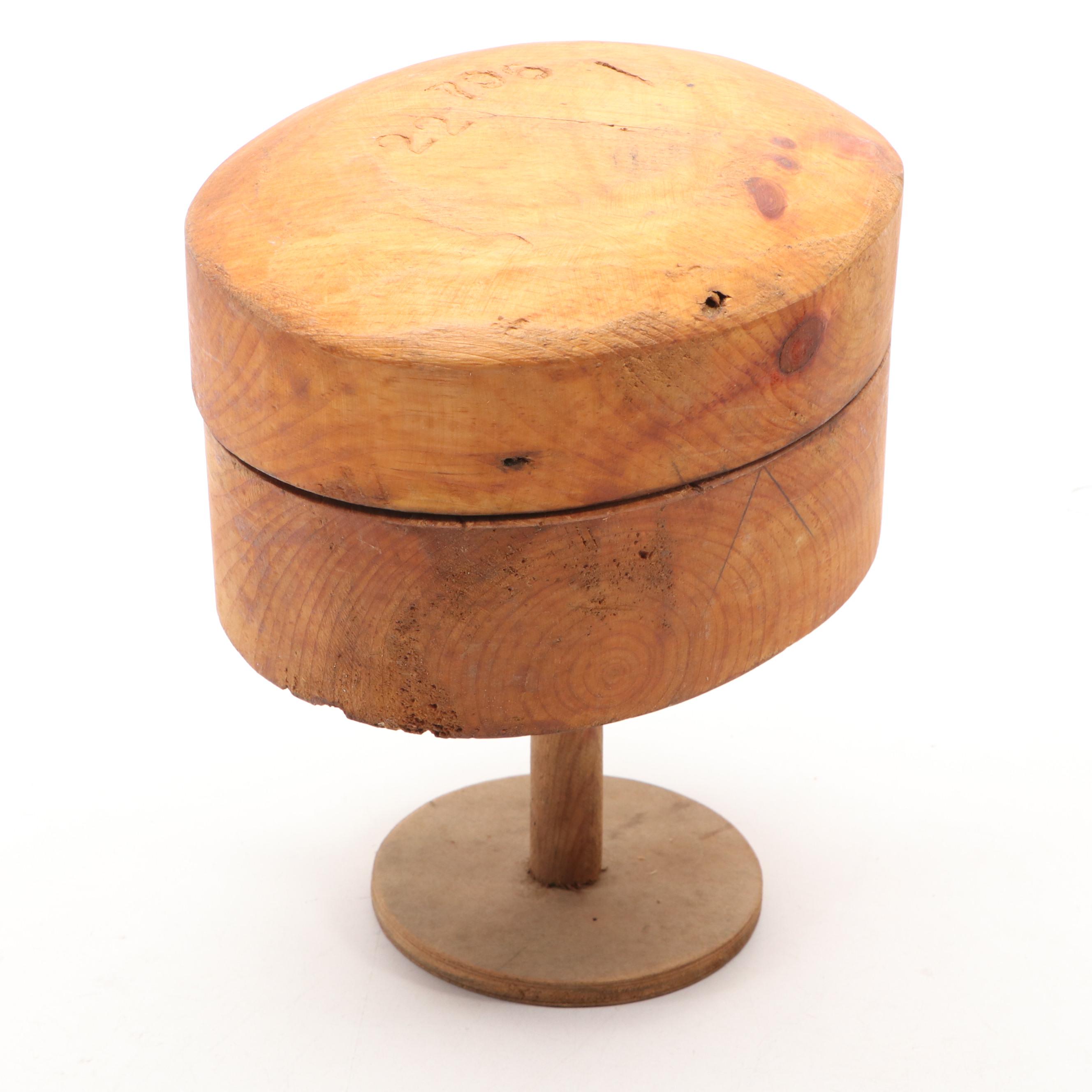 Wooden Millinery Hat Forms, Early/Mid-20th Century