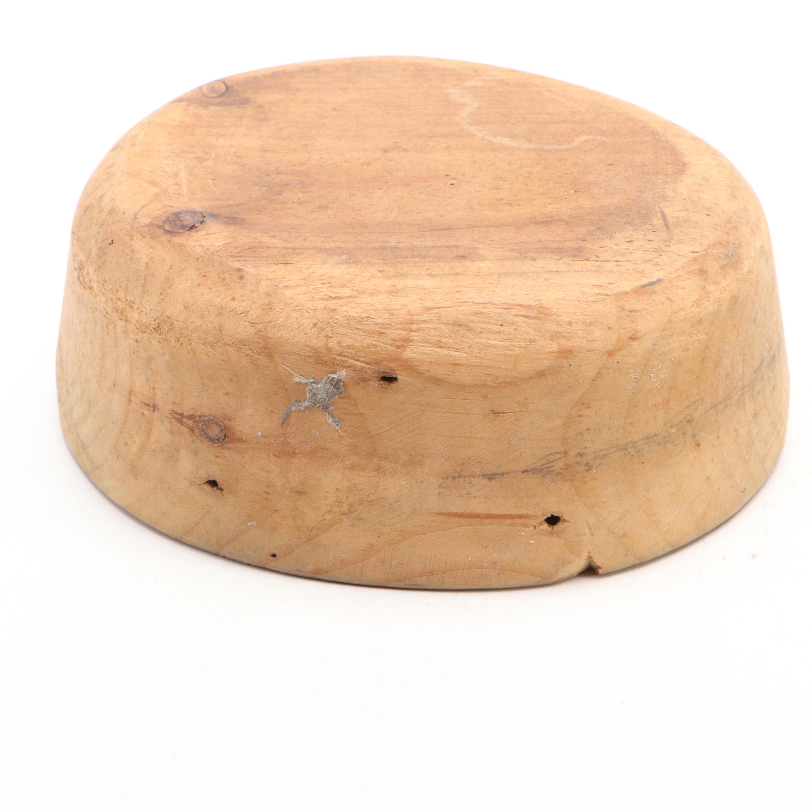 Wooden Millinery Hat Forms, Early/Mid-20th Century