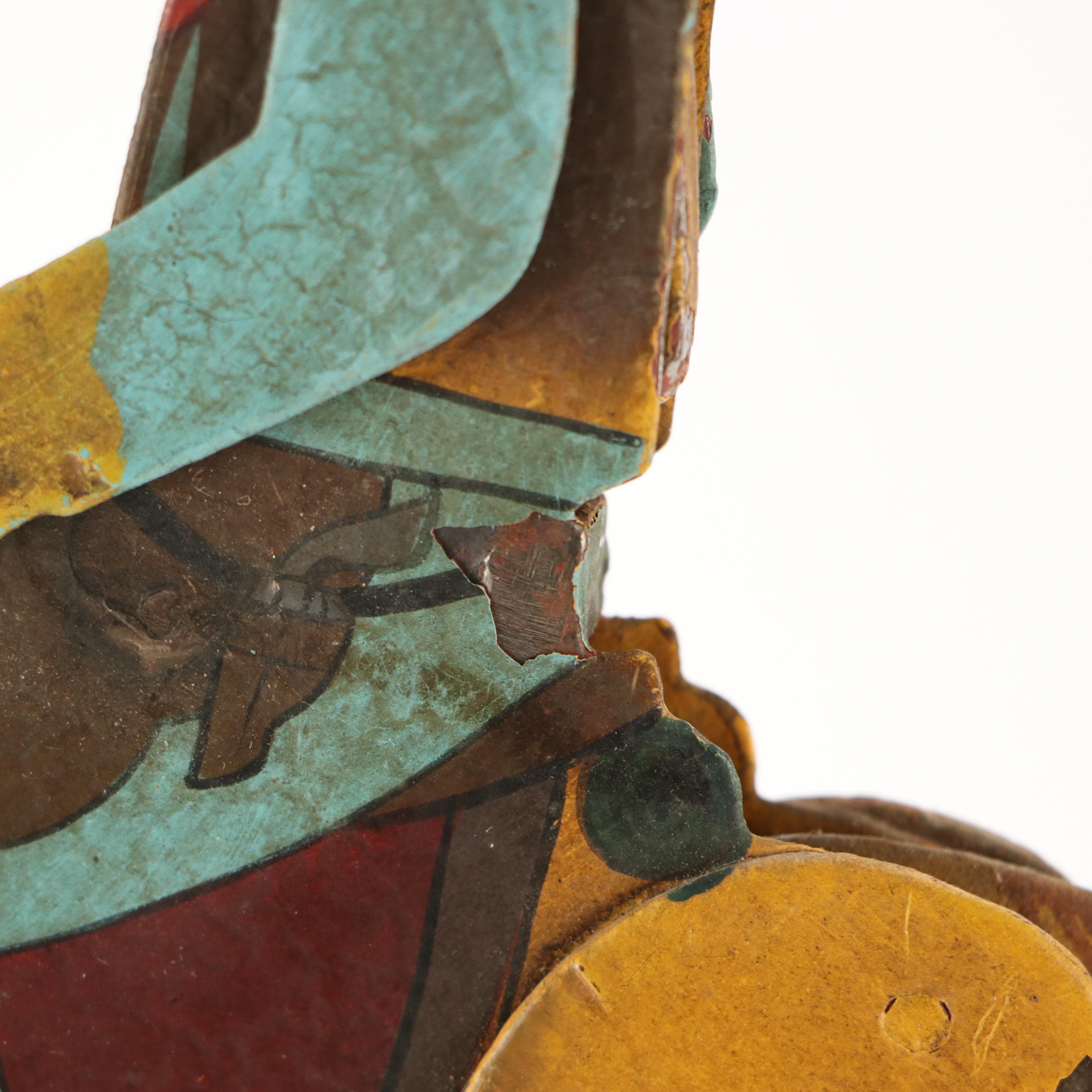 Hand-Painted Folk Art Metal Horse and Cowboy Kinetic Pendulum Balance