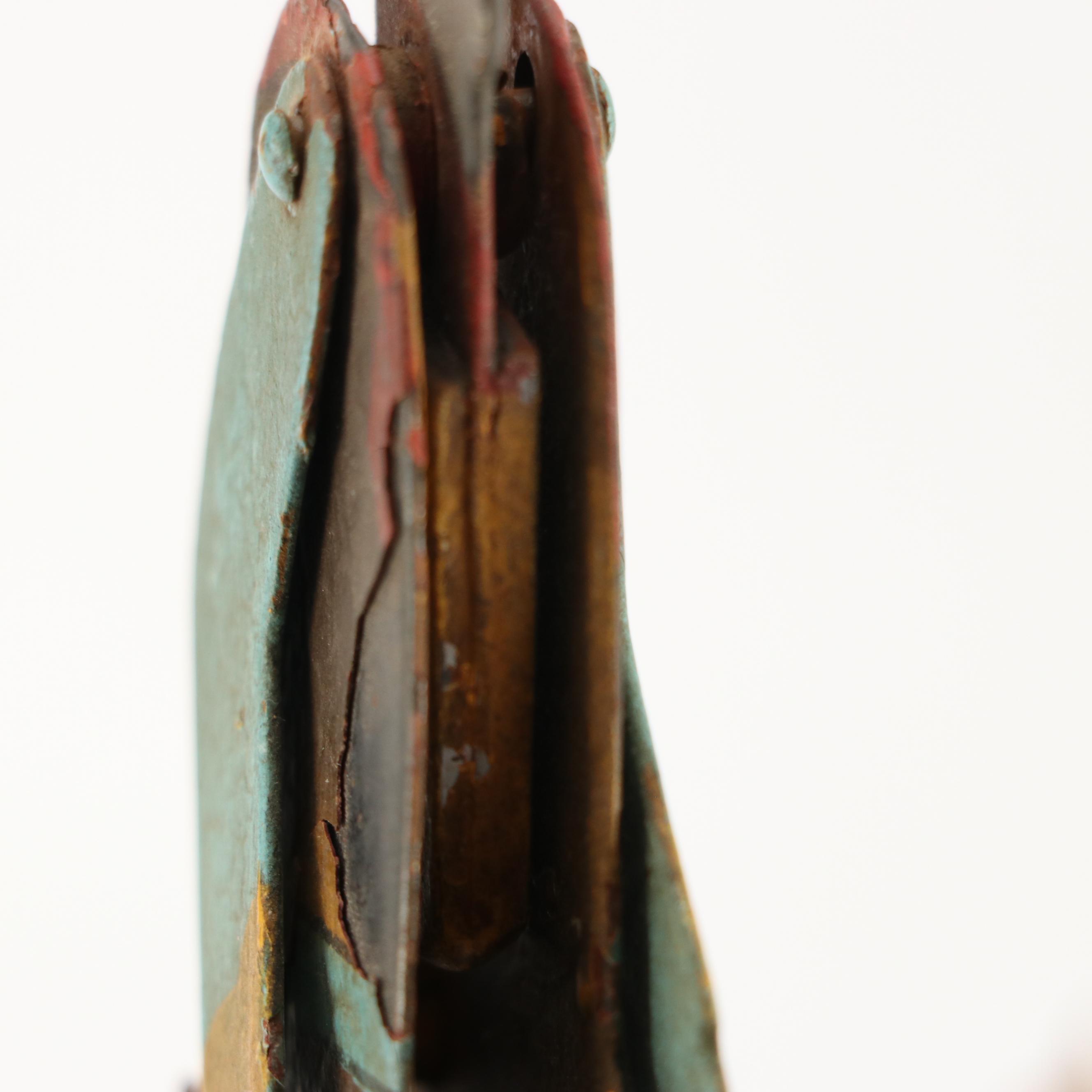 Hand-Painted Folk Art Metal Horse and Cowboy Kinetic Pendulum Balance