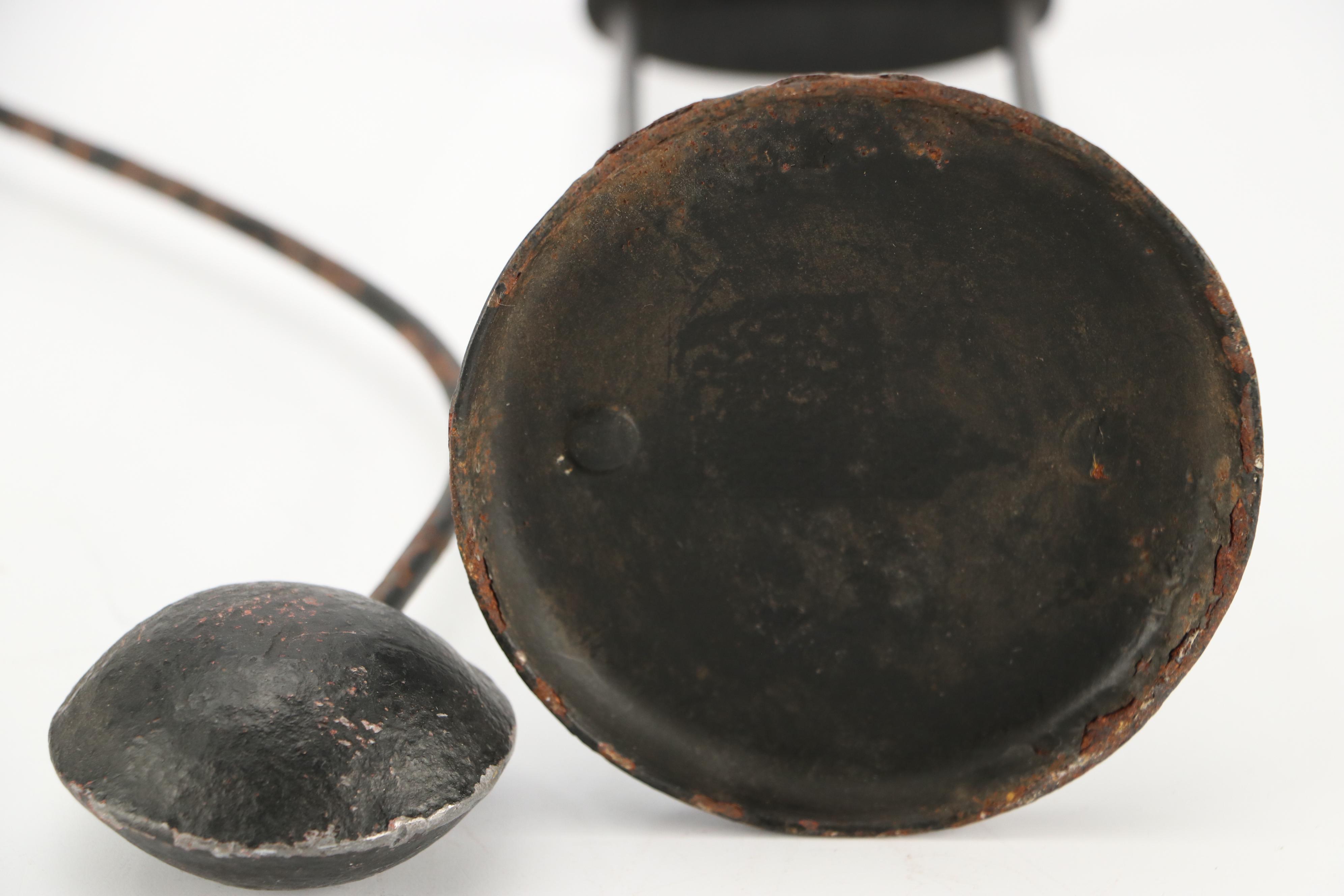 Hand-Painted Folk Art Metal Horse and Cowboy Kinetic Pendulum Balance