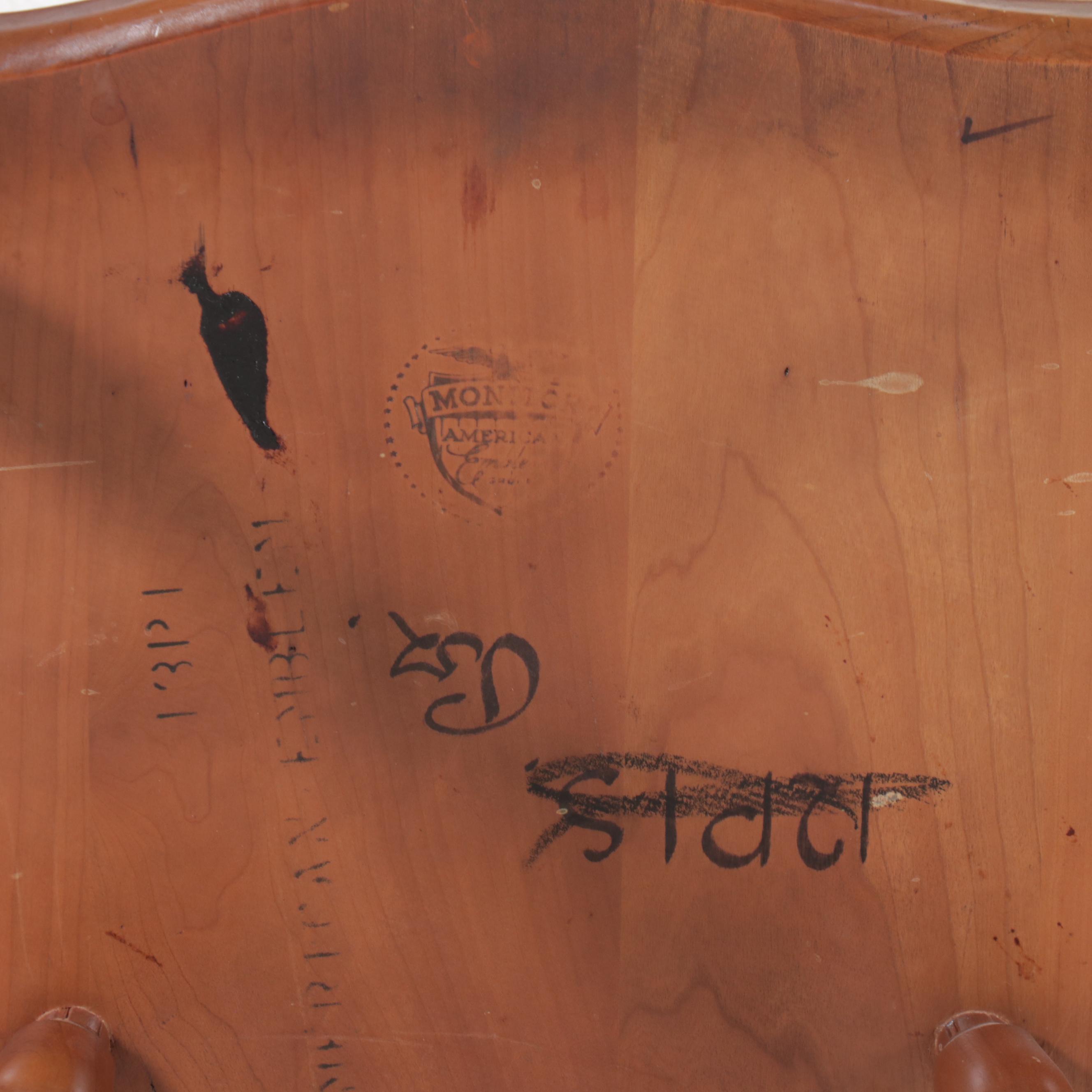 Set of Four Monitor American Emblem Colonial Style Cherry Tavern Chairs