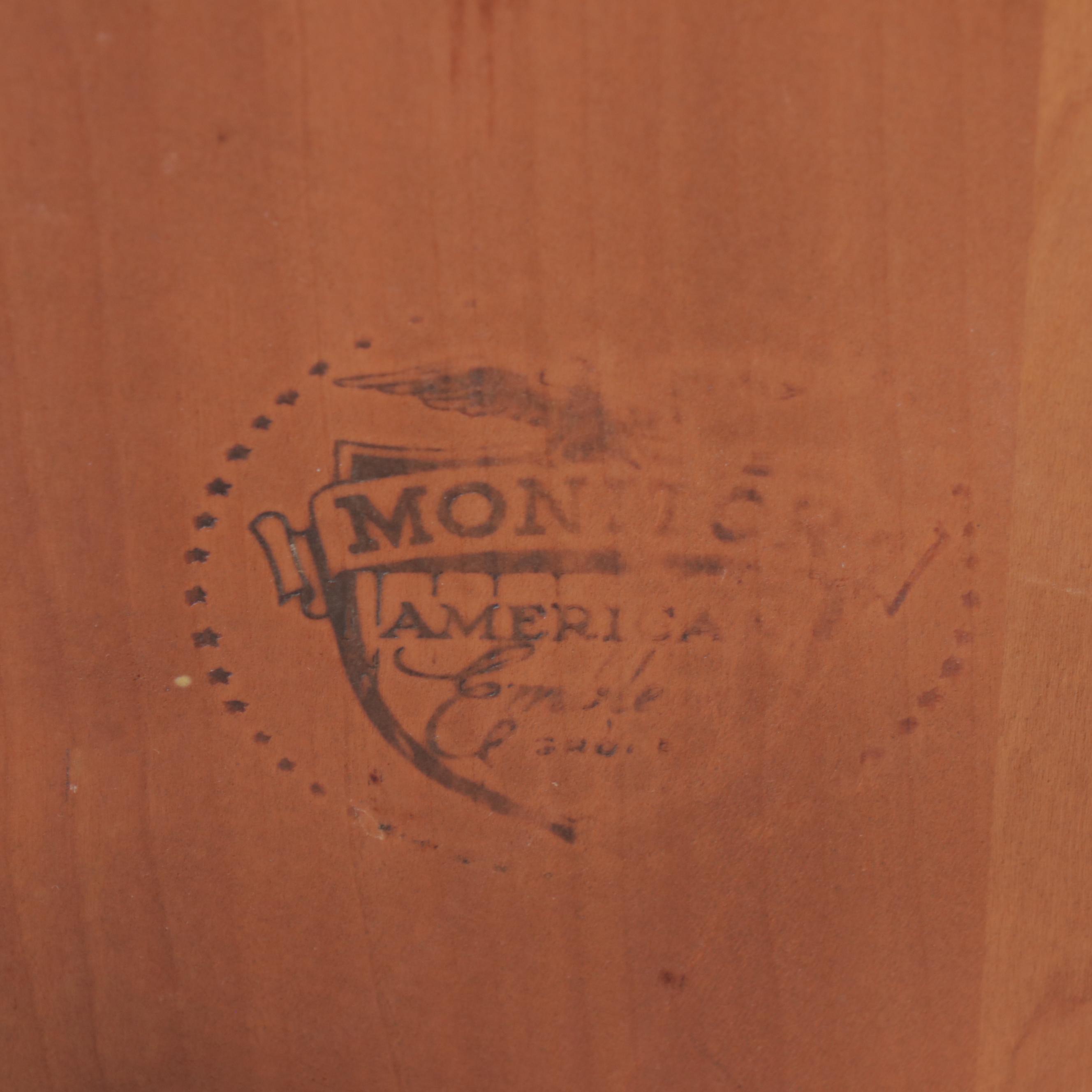 Set of Four Monitor American Emblem Colonial Style Cherry Tavern Chairs