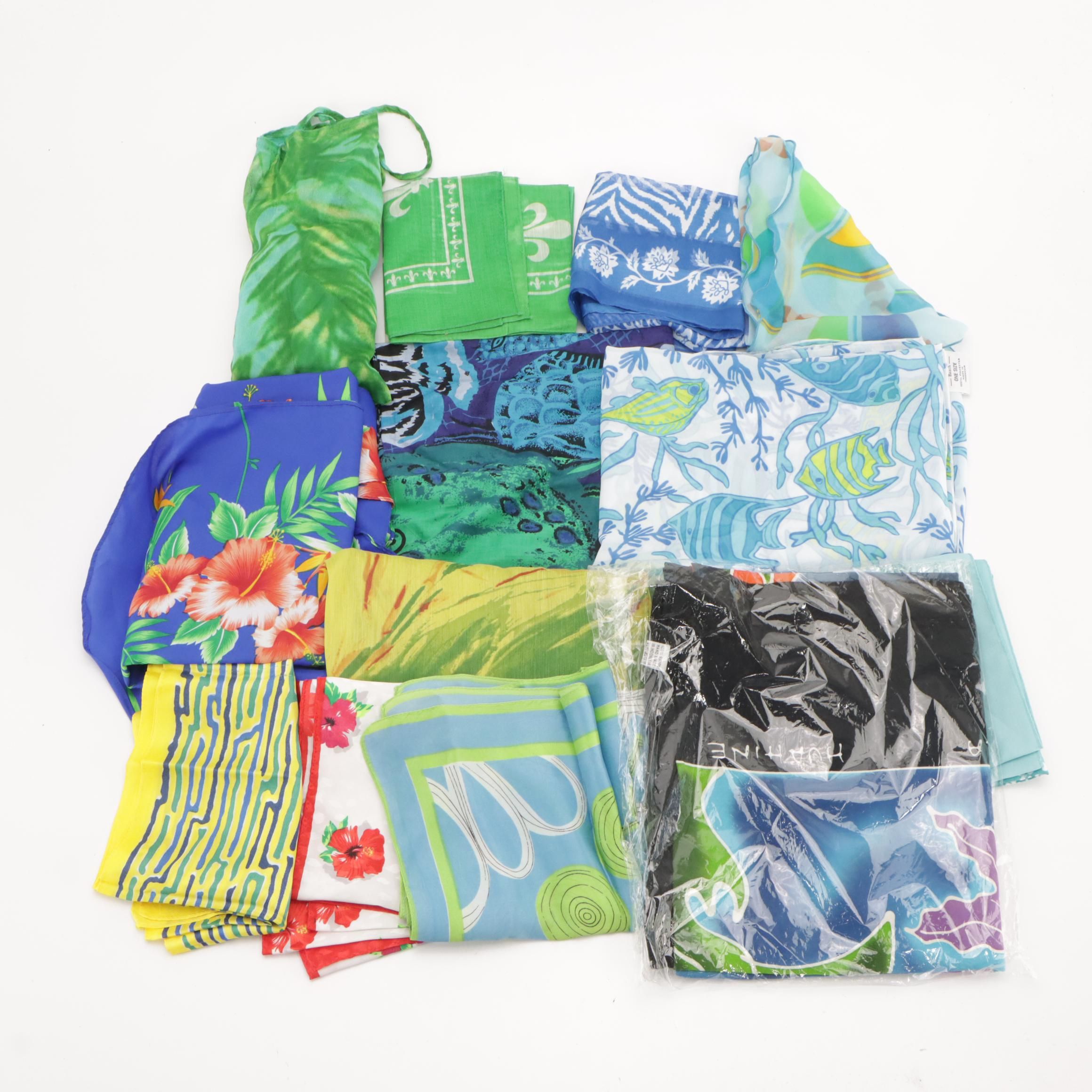 Assorted Pattern Scarves, Wraps/Sarongs Featuring Cejon, Westbound Beach, More