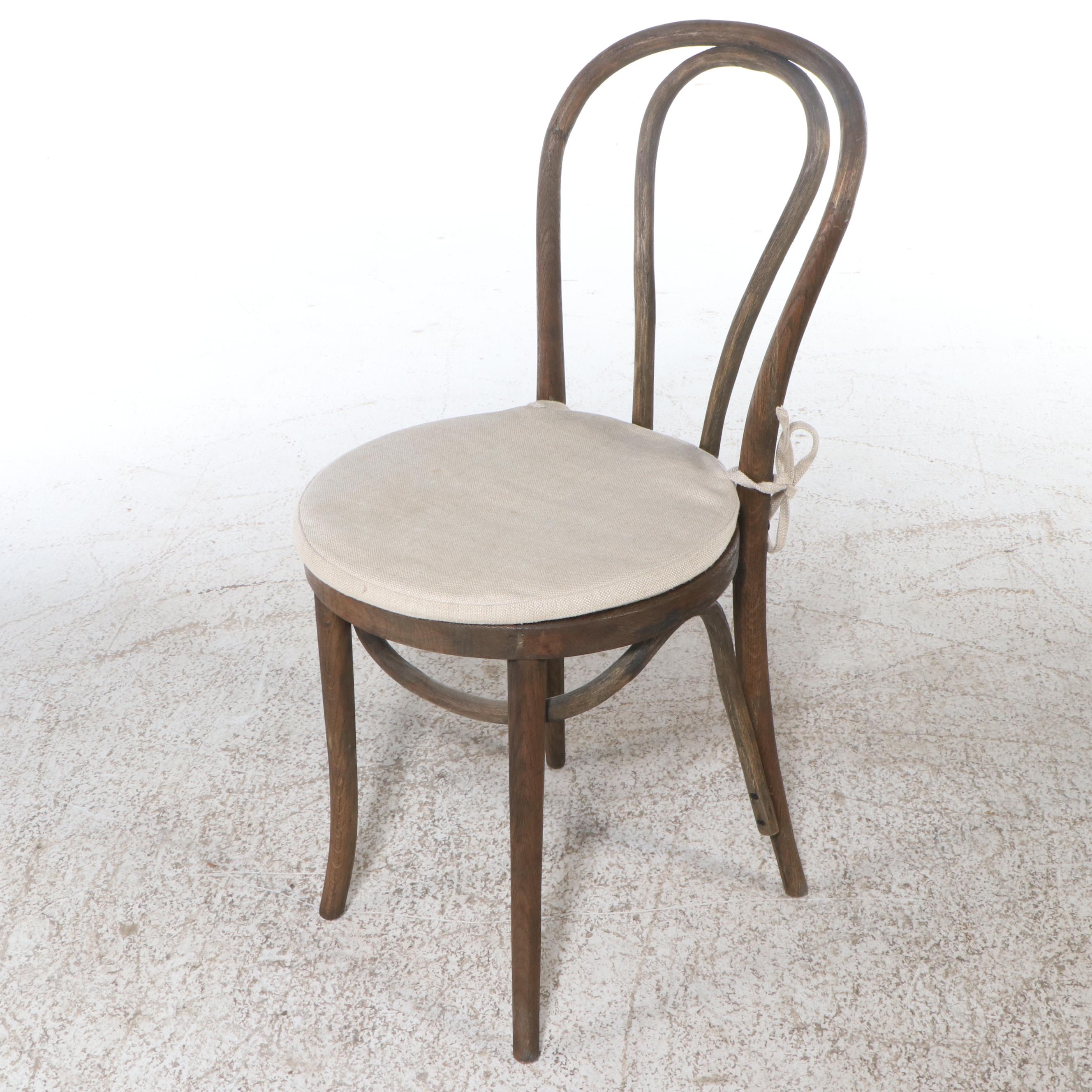 Pair of Art Nouveau Style Bentwood Cane Bottom Chairs