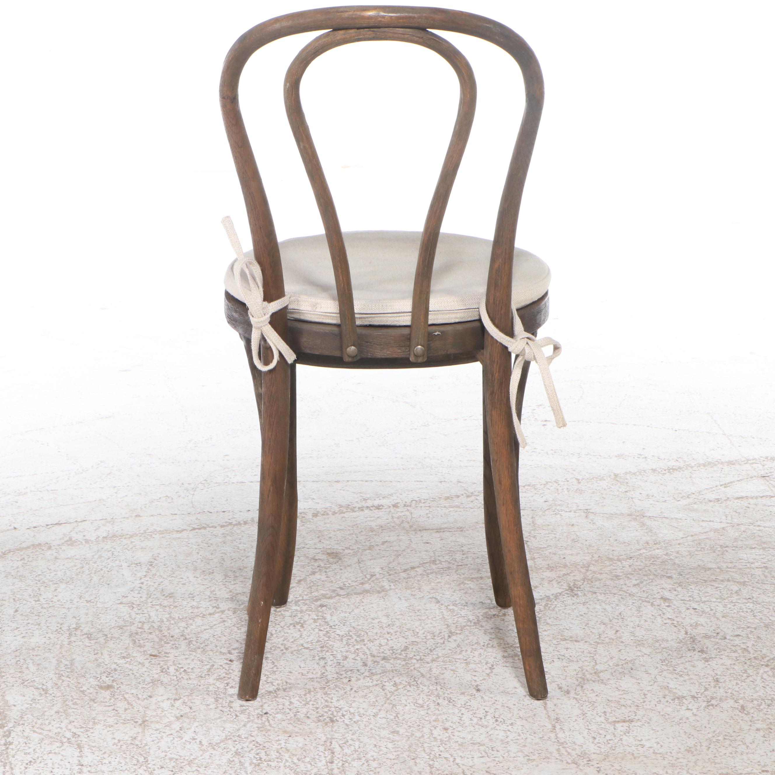 Pair of Art Nouveau Style Bentwood Cane Bottom Chairs