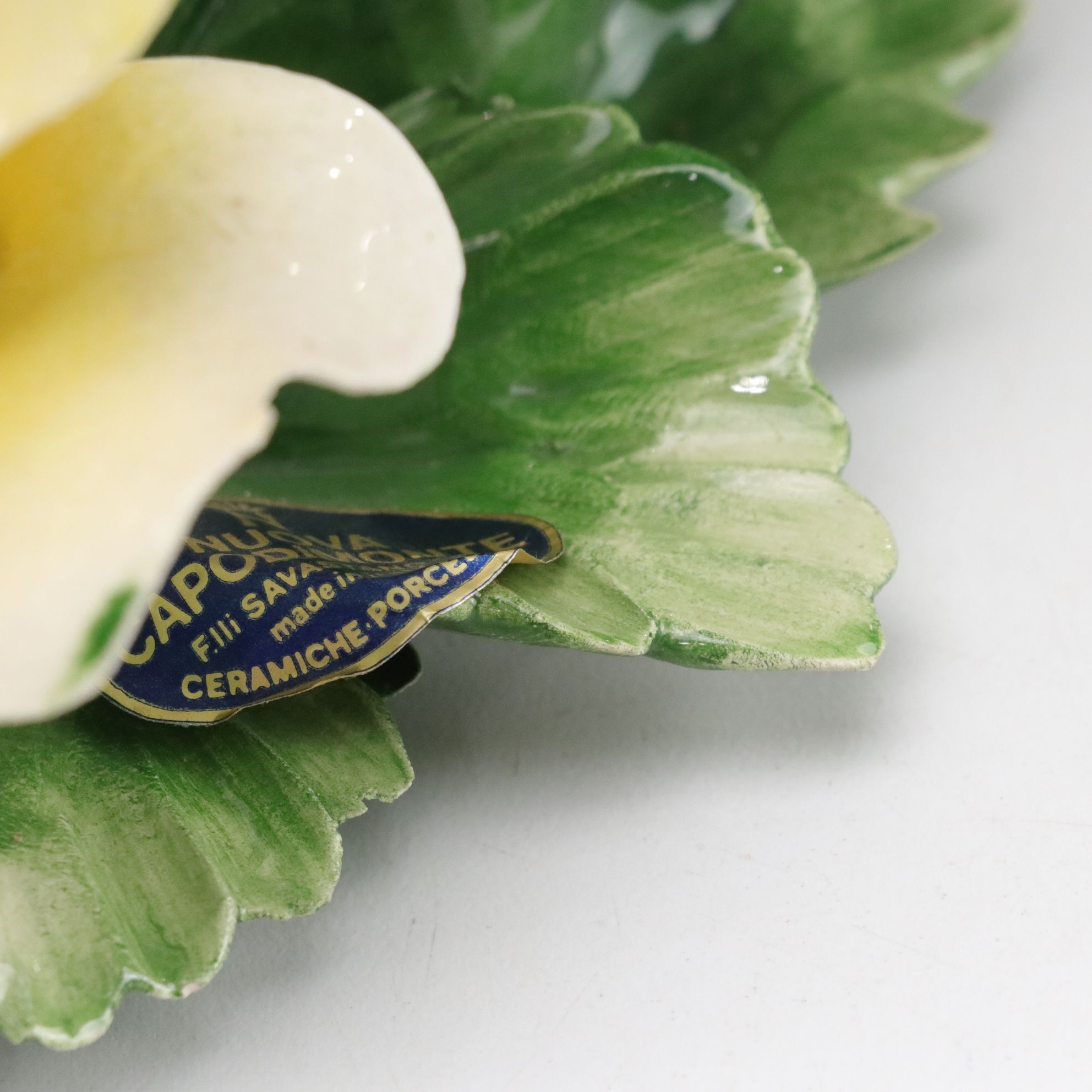 Hand-Painted Capodimonte Porcelain Rose Sculptures