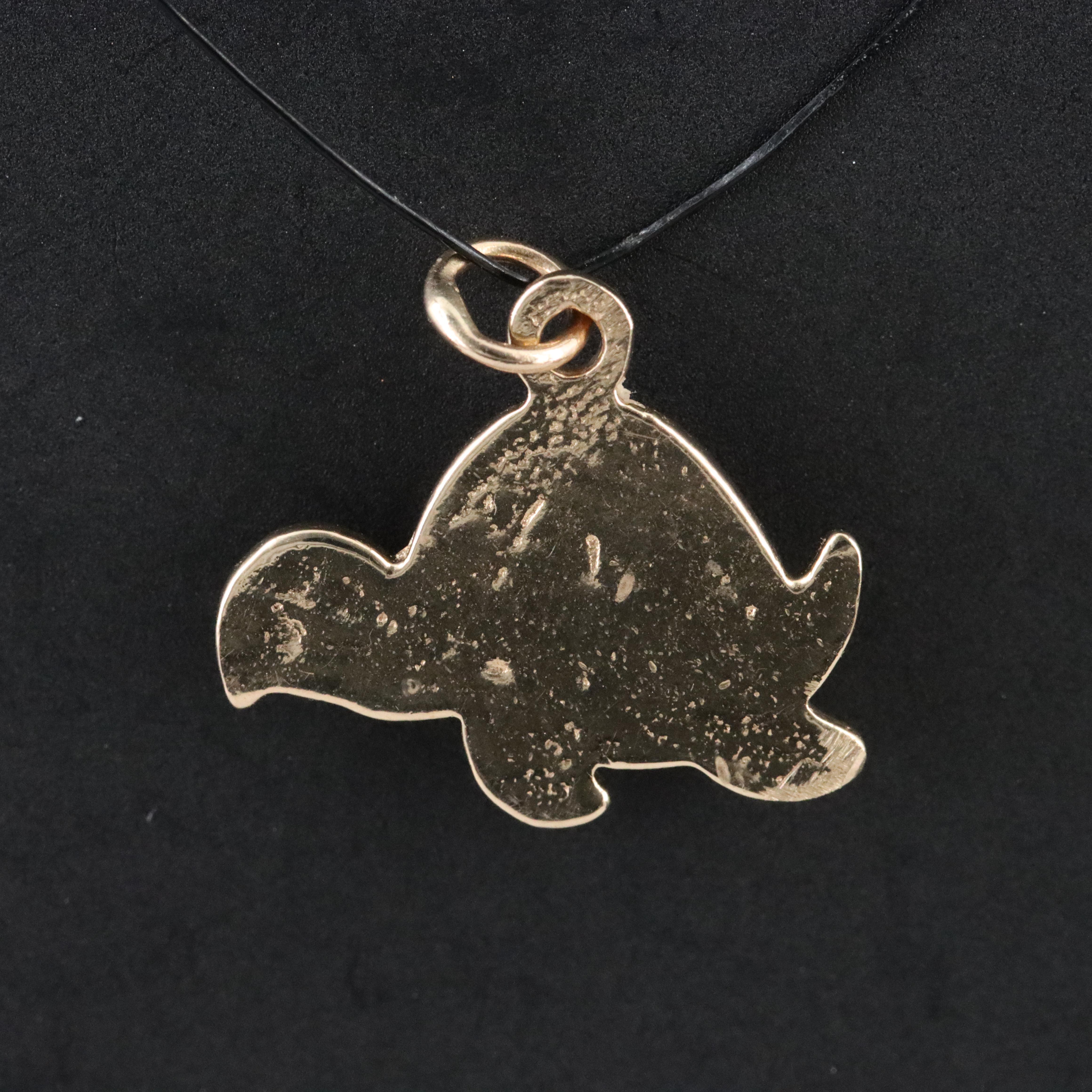10K Turtle Charm Pendant