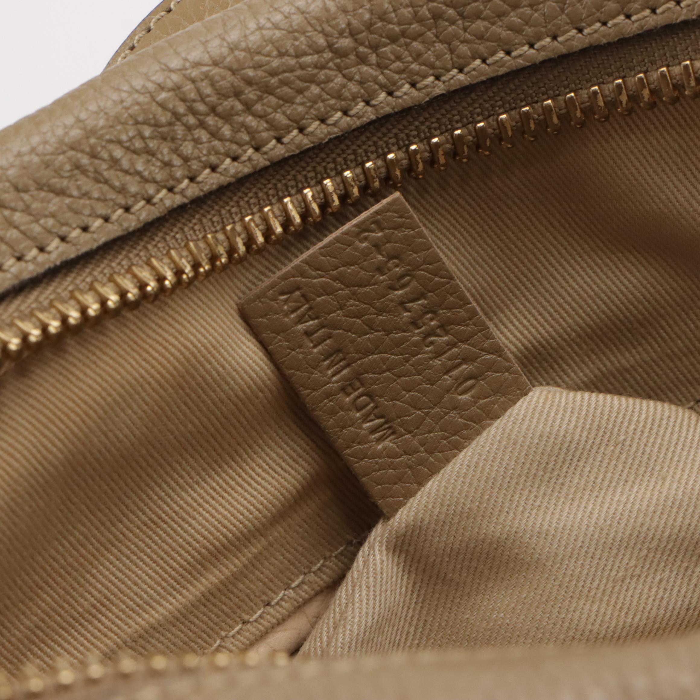 Chloé Paraty Two-Way Bag in Beige Grained Calfskin Leather