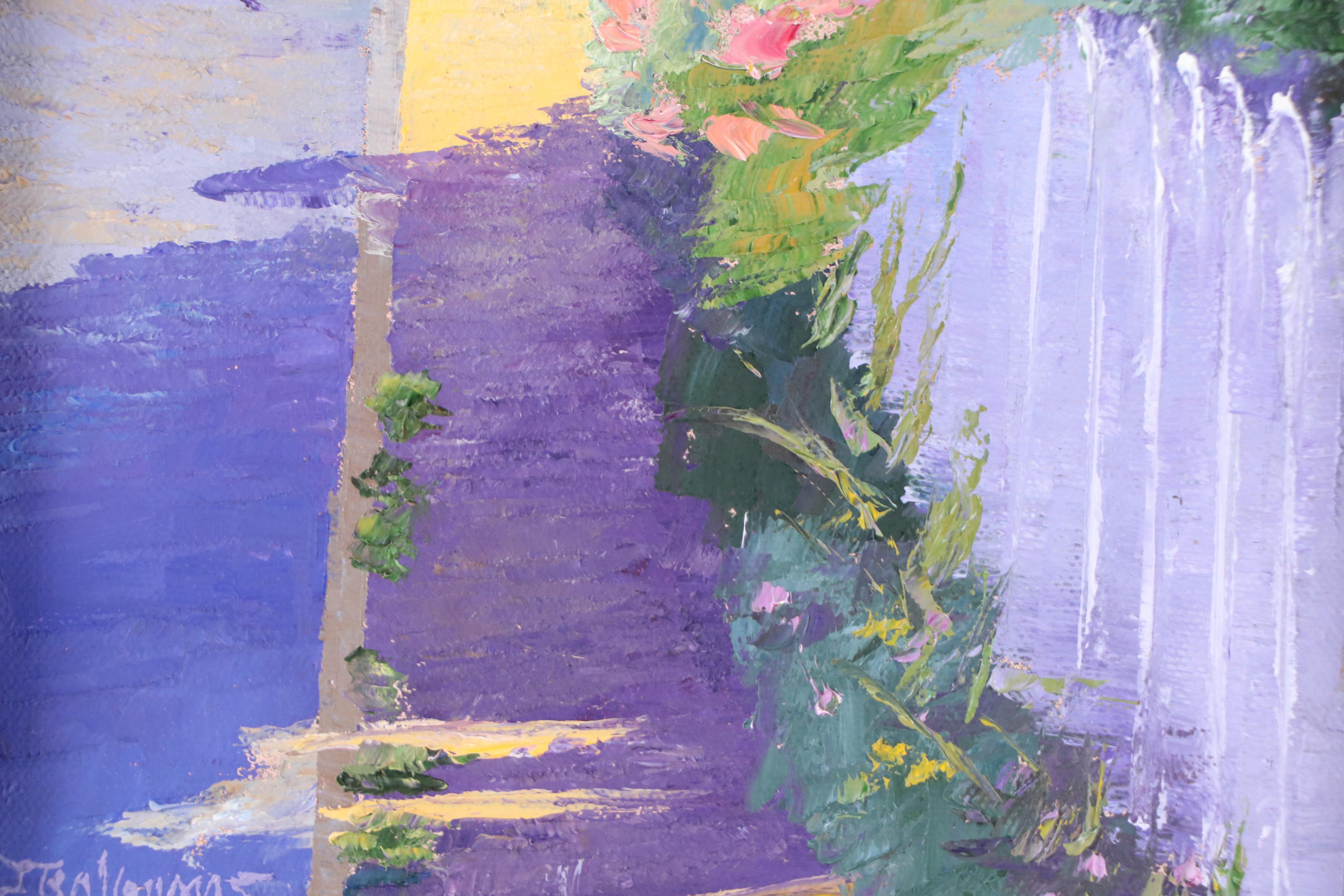 James Baldoumas Floral Oil Painting "Sidewalk Stroll," 2025