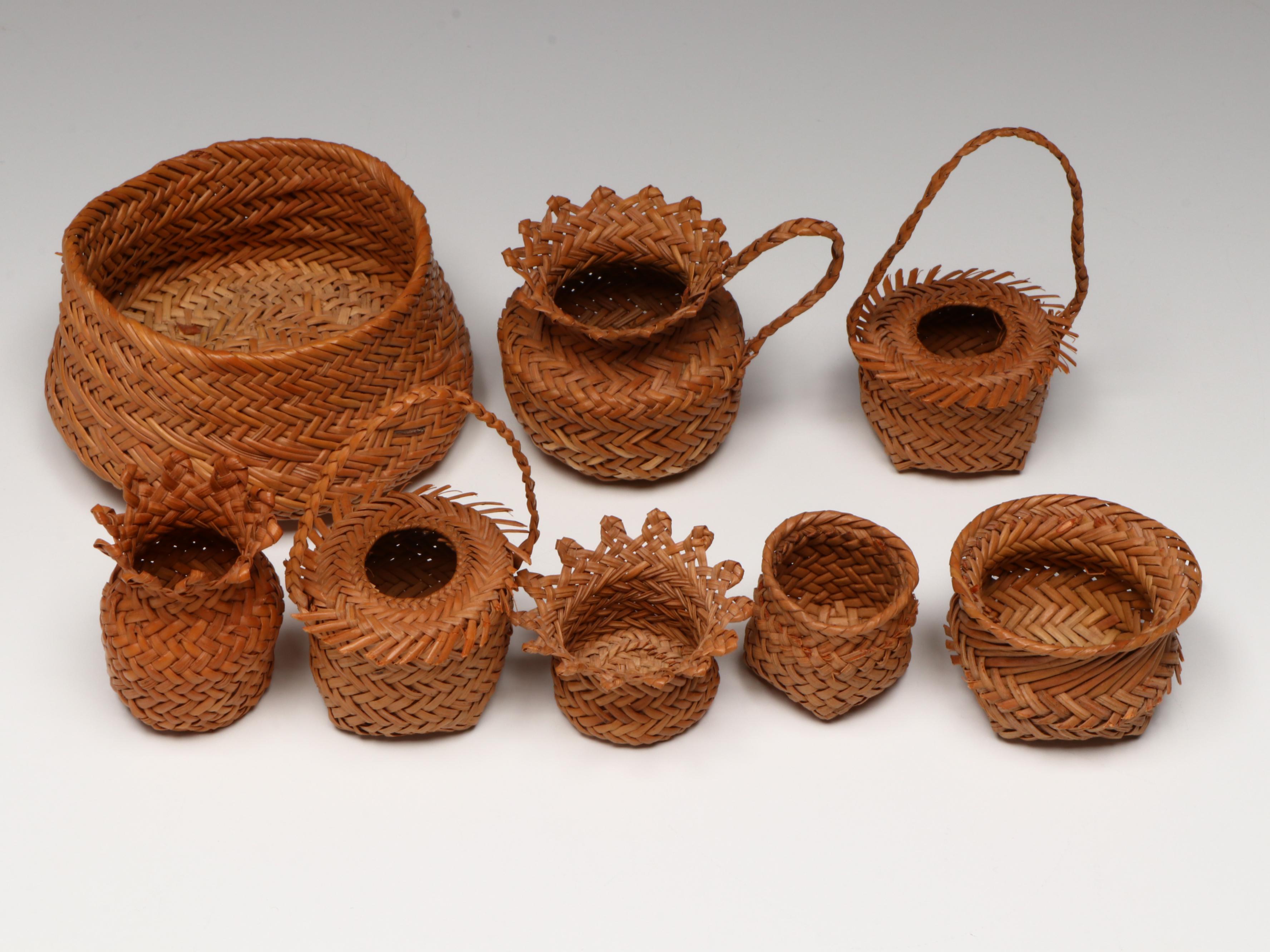 Akro Agate Uranium Glass Miniature Pitcher, Tumblers and More Tableware