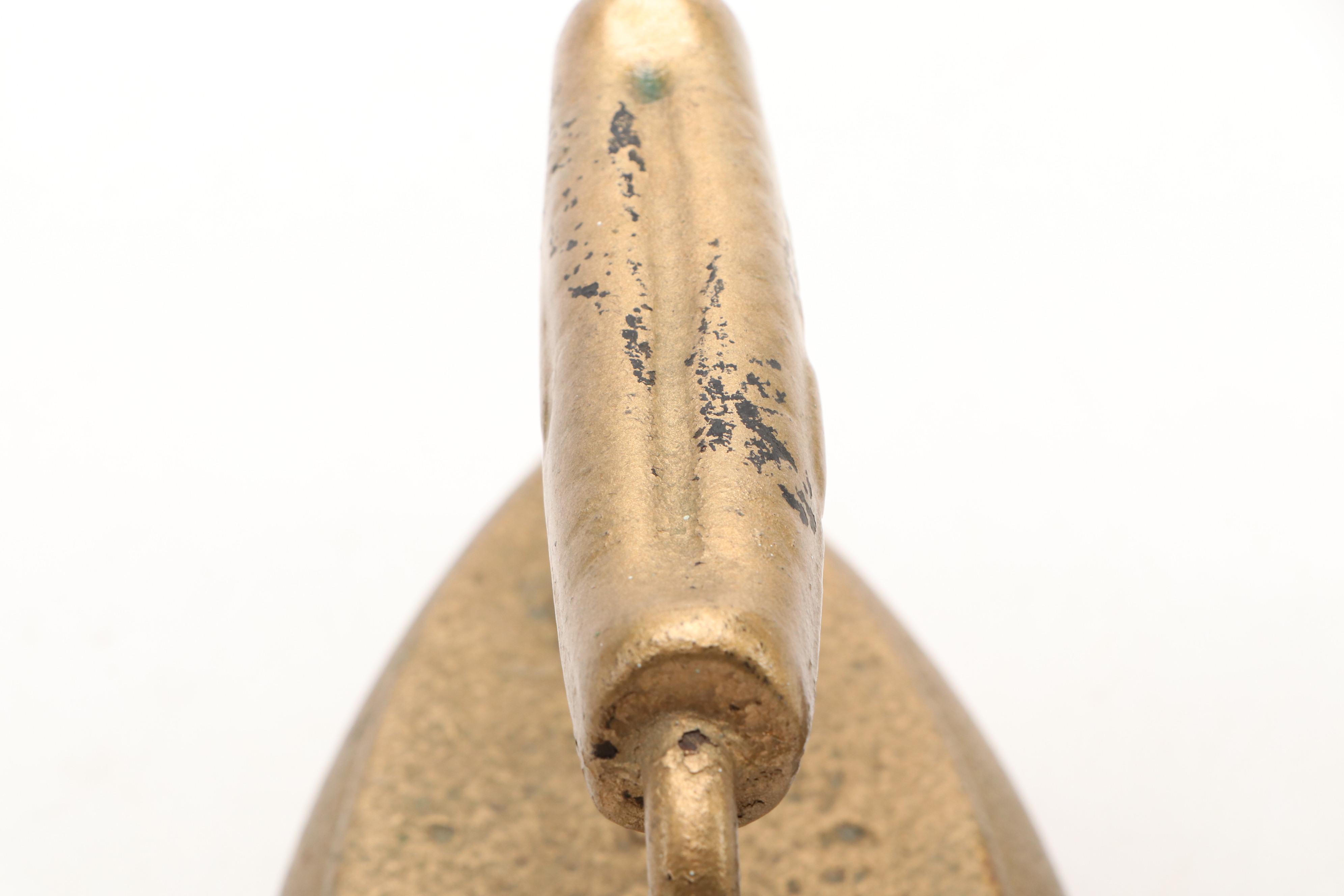 Antique Sad Irons with Wood and Twisted Metal Handles