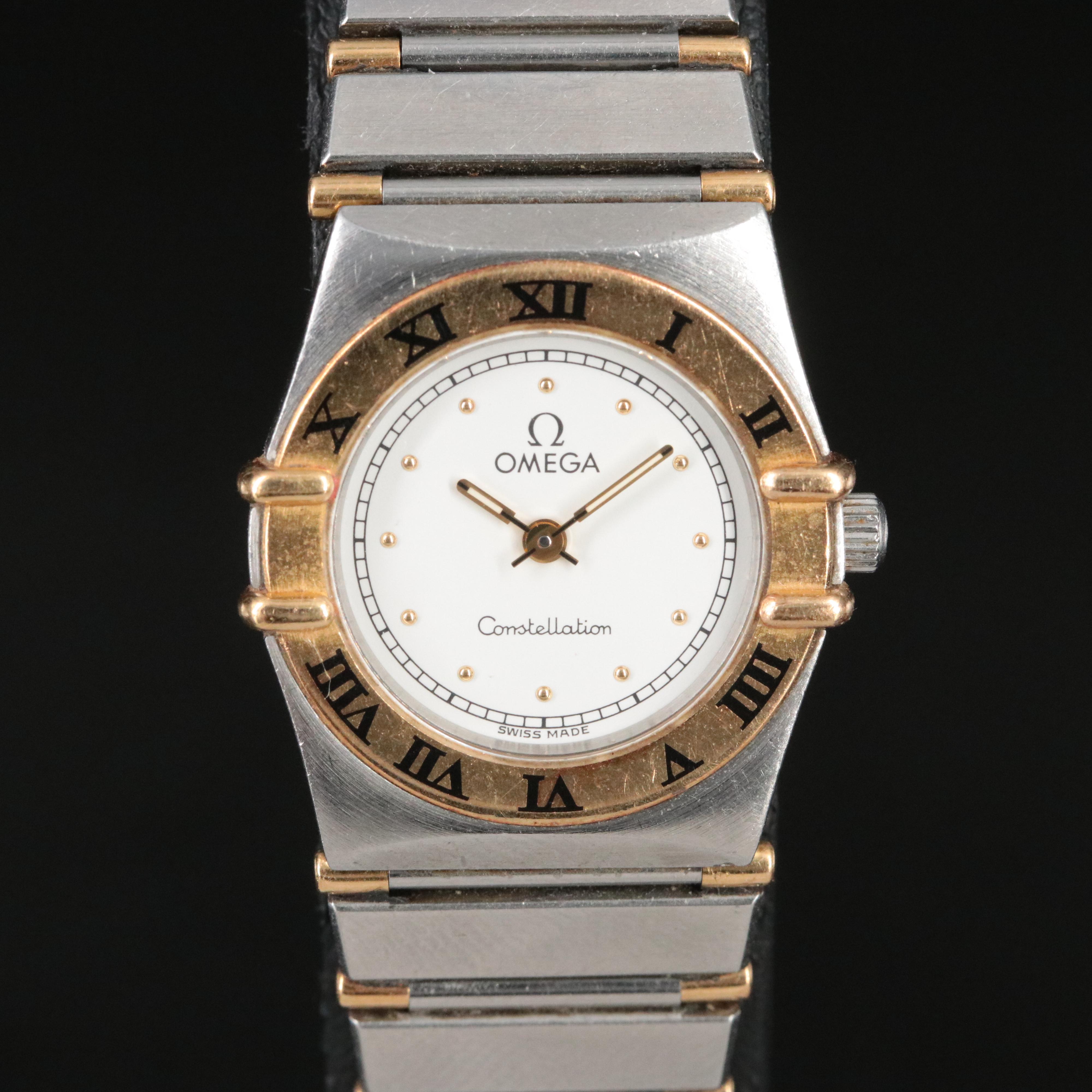 Omega Constellation 18K Gold and Steel Quartz Watch