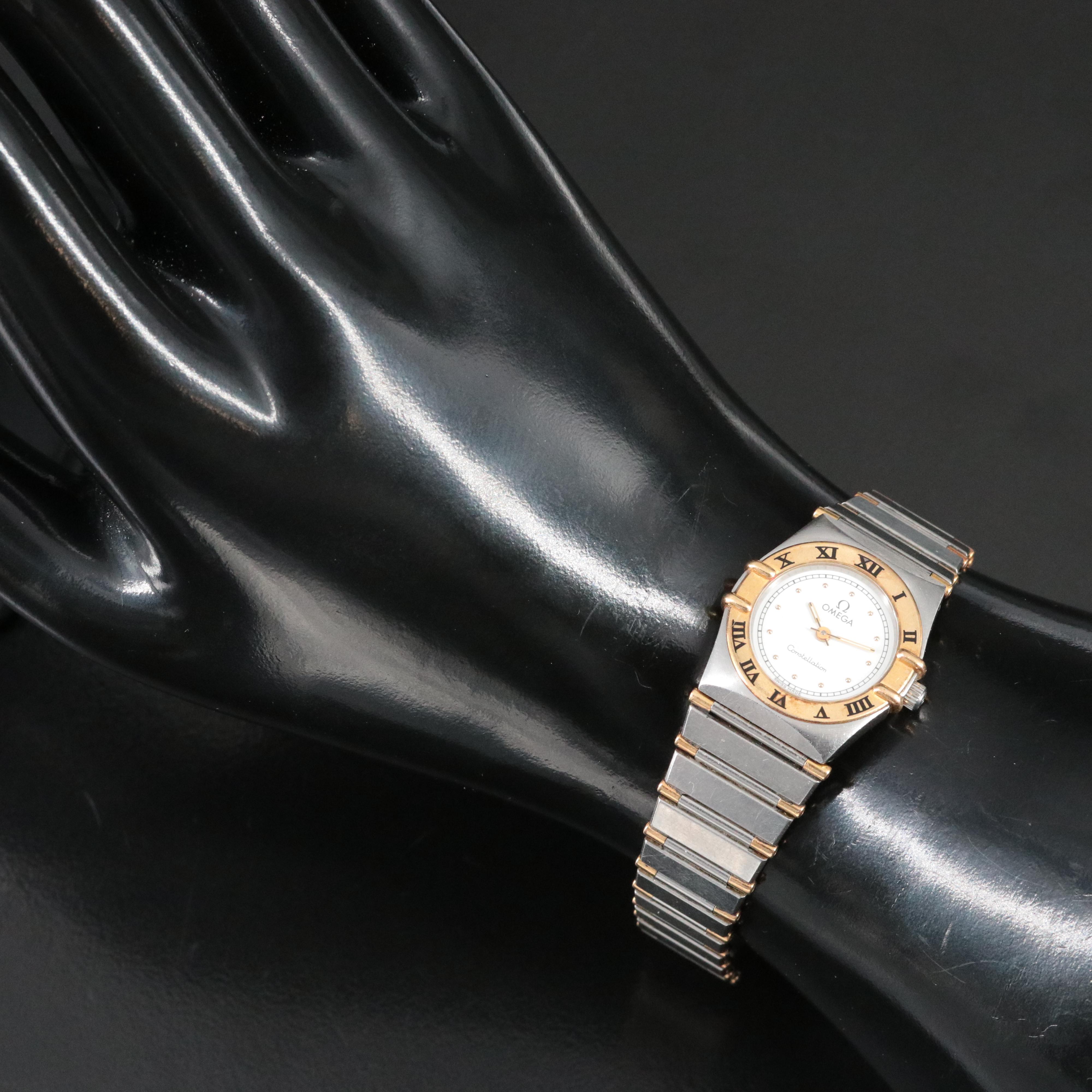 Omega Constellation 18K Gold and Steel Quartz Watch