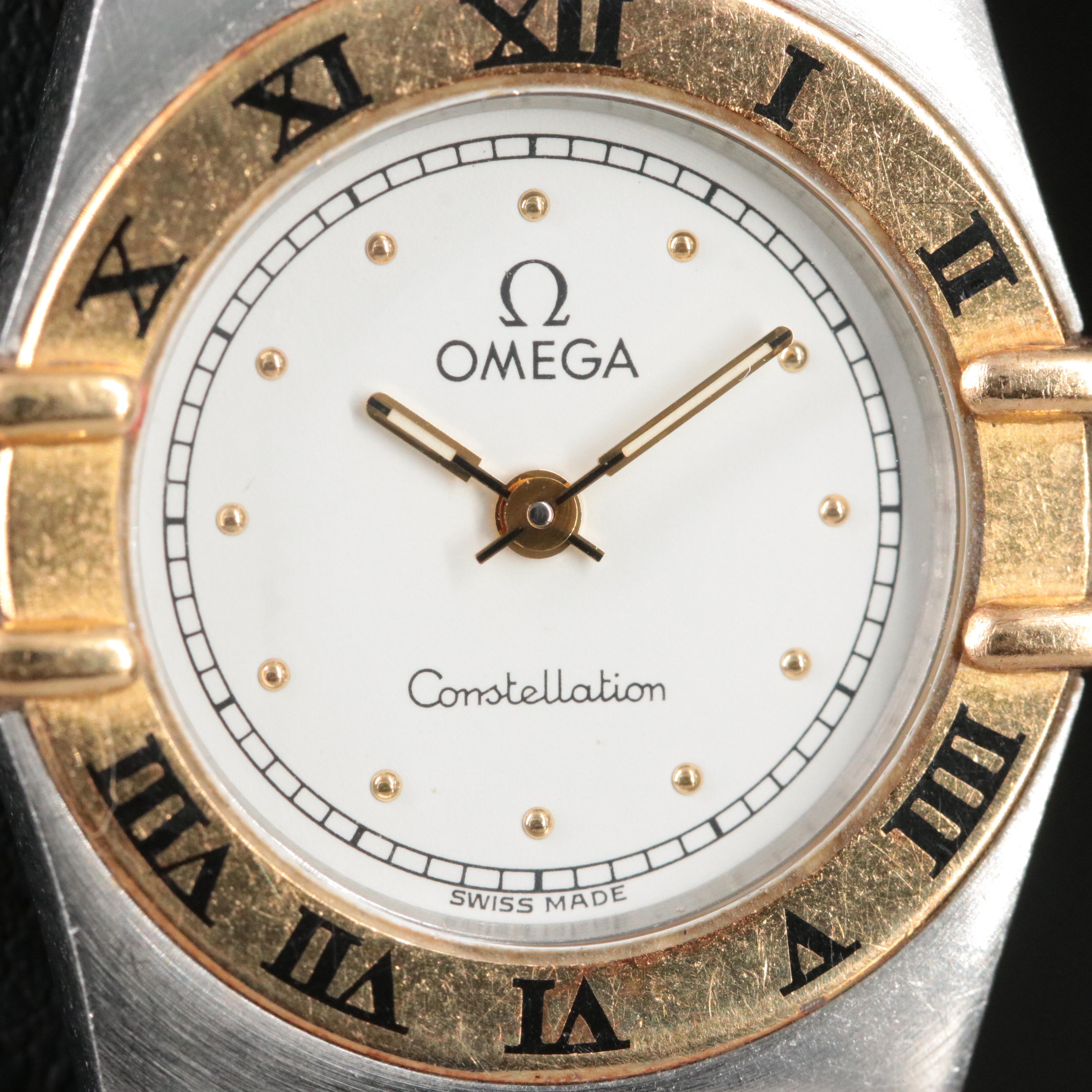 Omega Constellation 18K Gold and Steel Quartz Watch