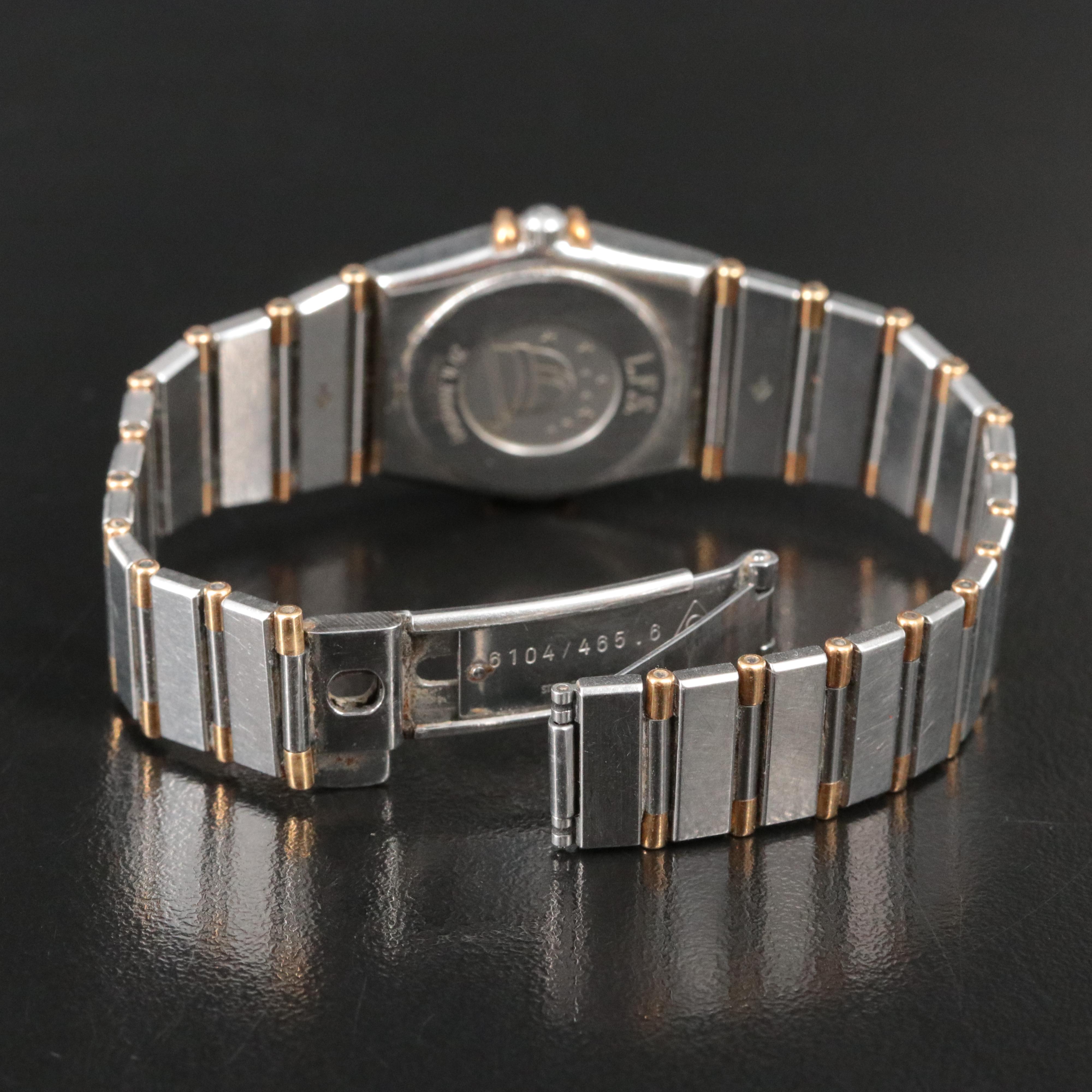 Omega Constellation 18K Gold and Steel Quartz Watch